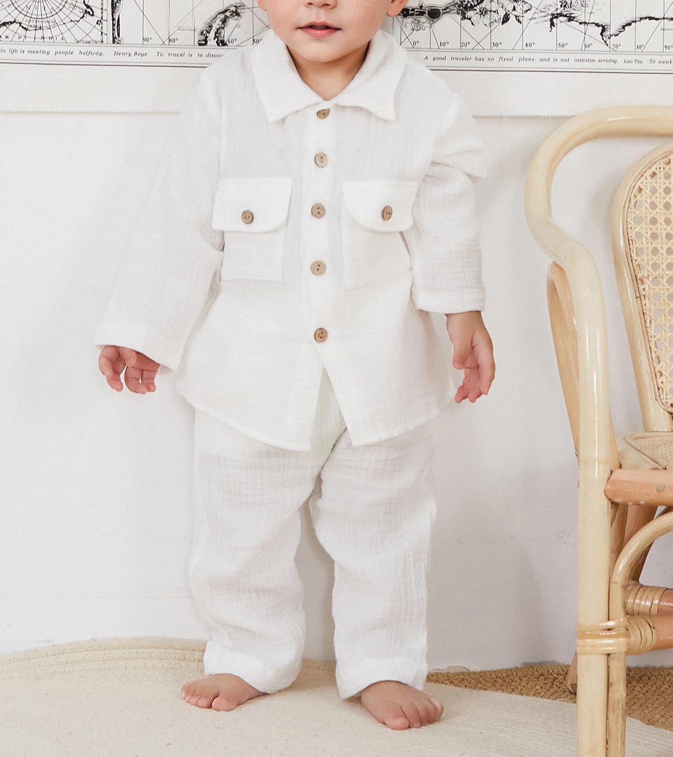 Perfect Fit ToddlerBamboo Polo Set-Cotton Mutation for FallWinter Growth