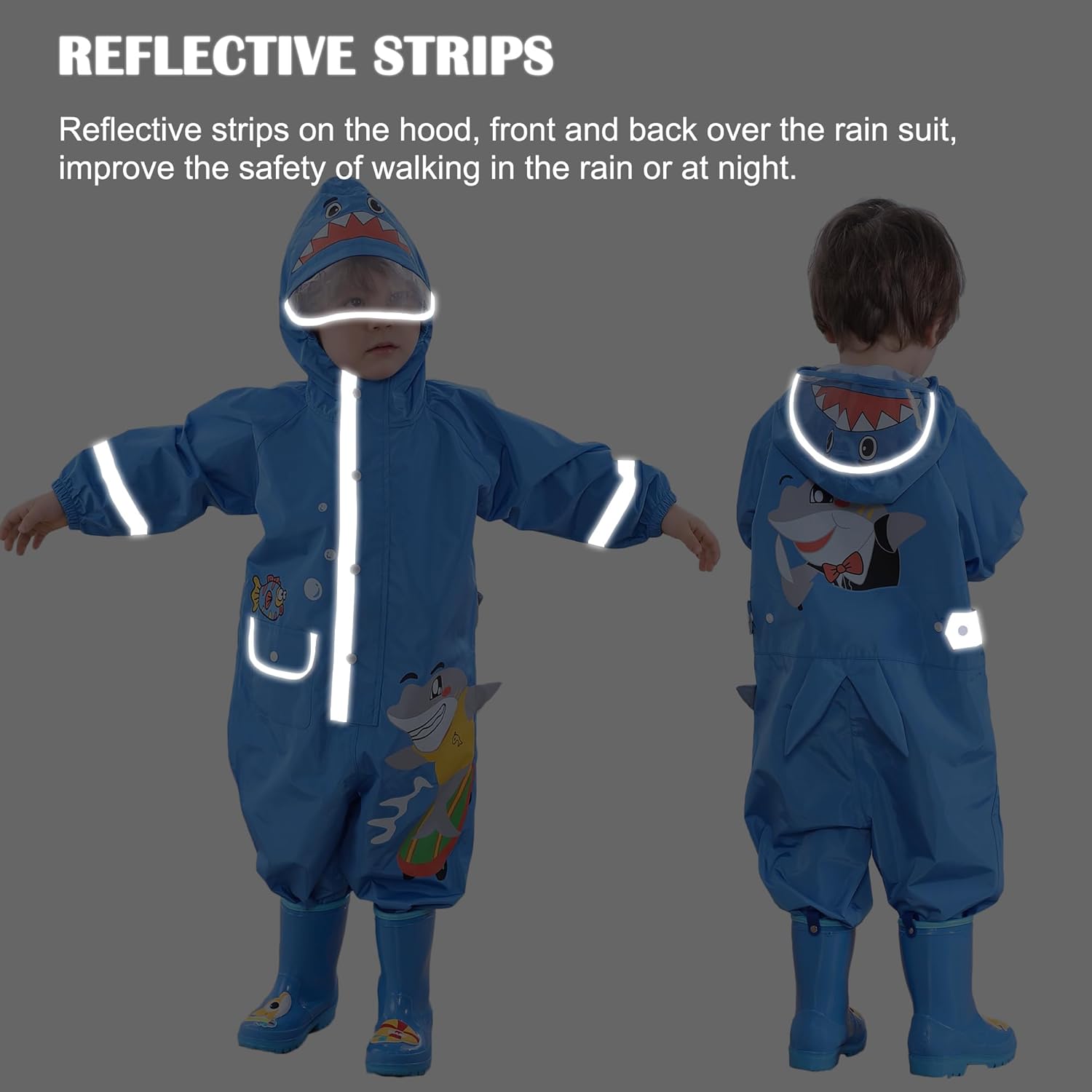 Fewlby Cute Toddler Rain Jacket