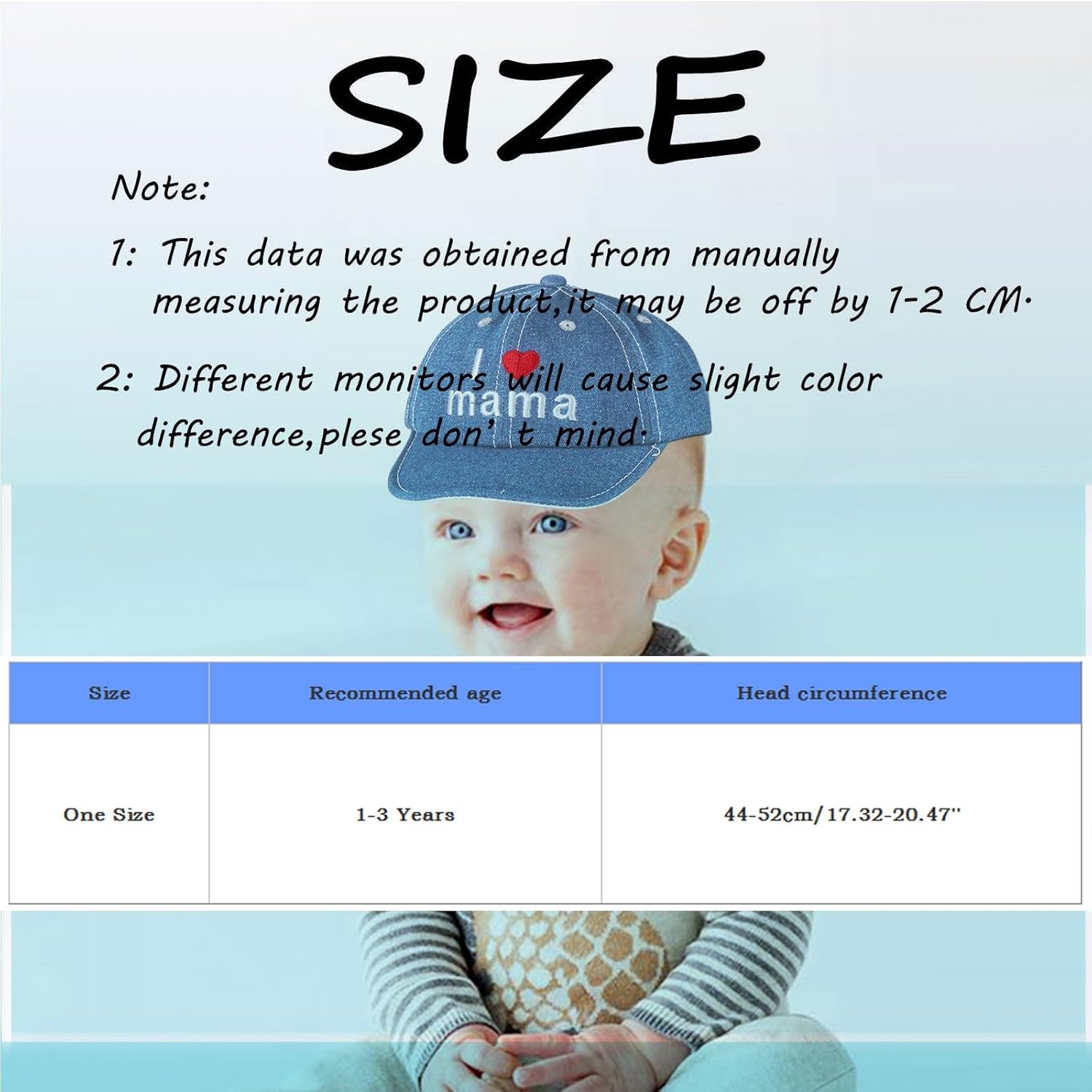 Stylish Toddler Duck Tongue Denim Hat for Boys Girls - Lightweight Sun Protection