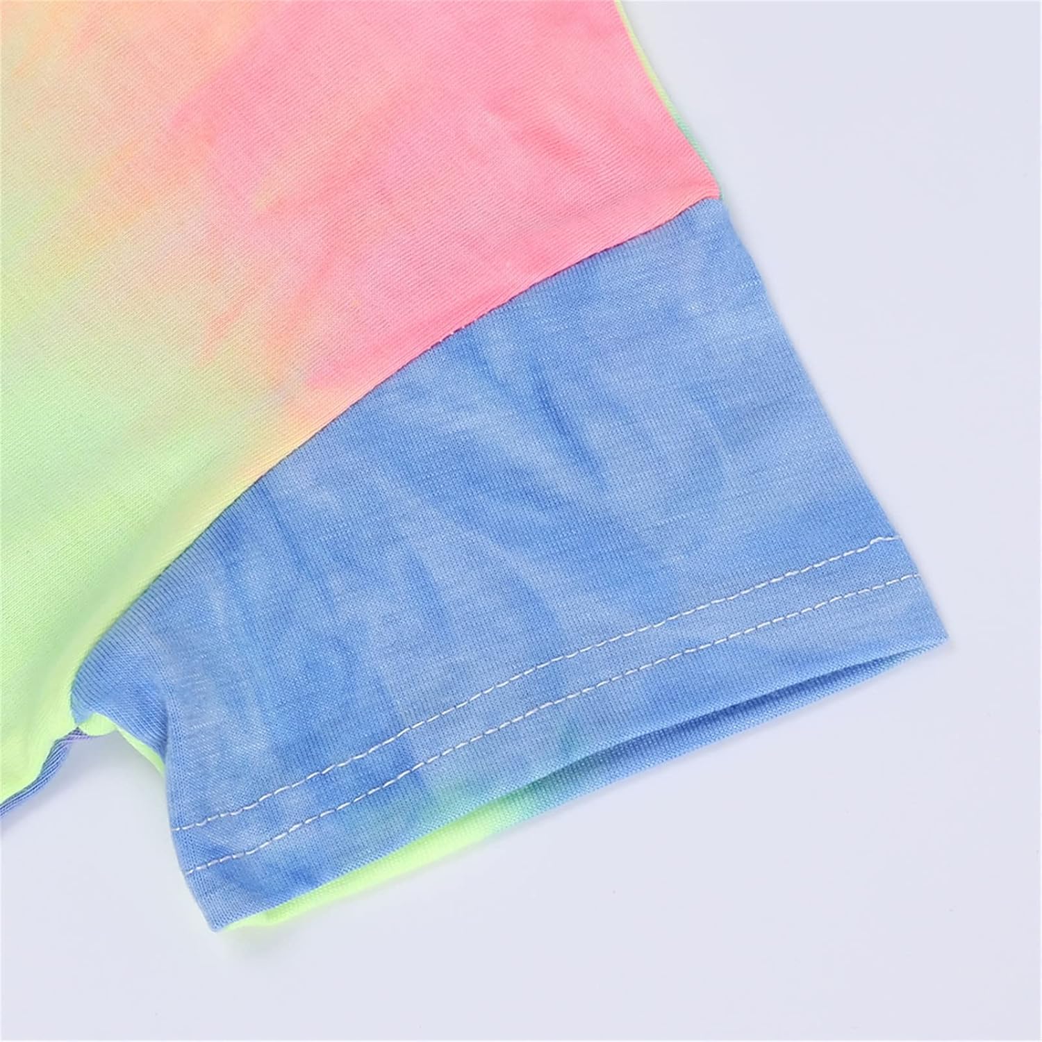 Kids Casual Tie Dye Sweatshirt and Camouflage Pants Set 2Pcs