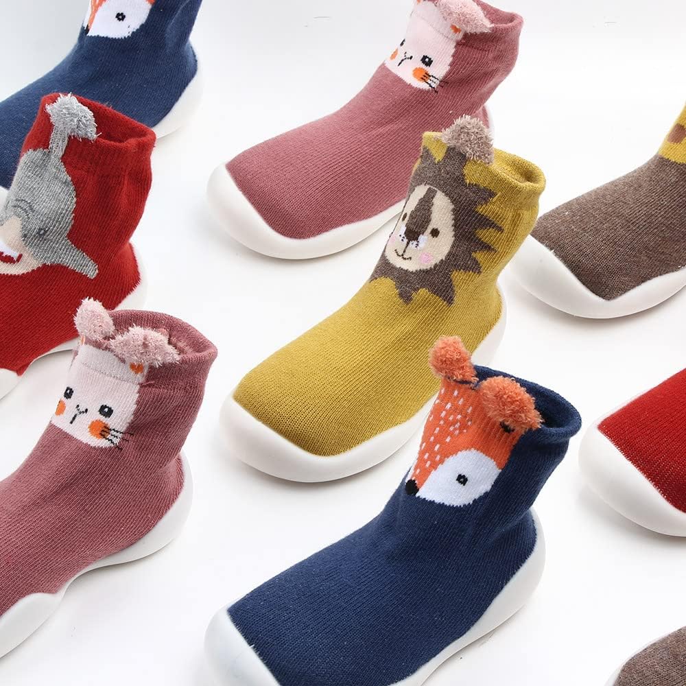 HOWELL Baby Unisex Anti-Skid Cartoon Animal Slippers