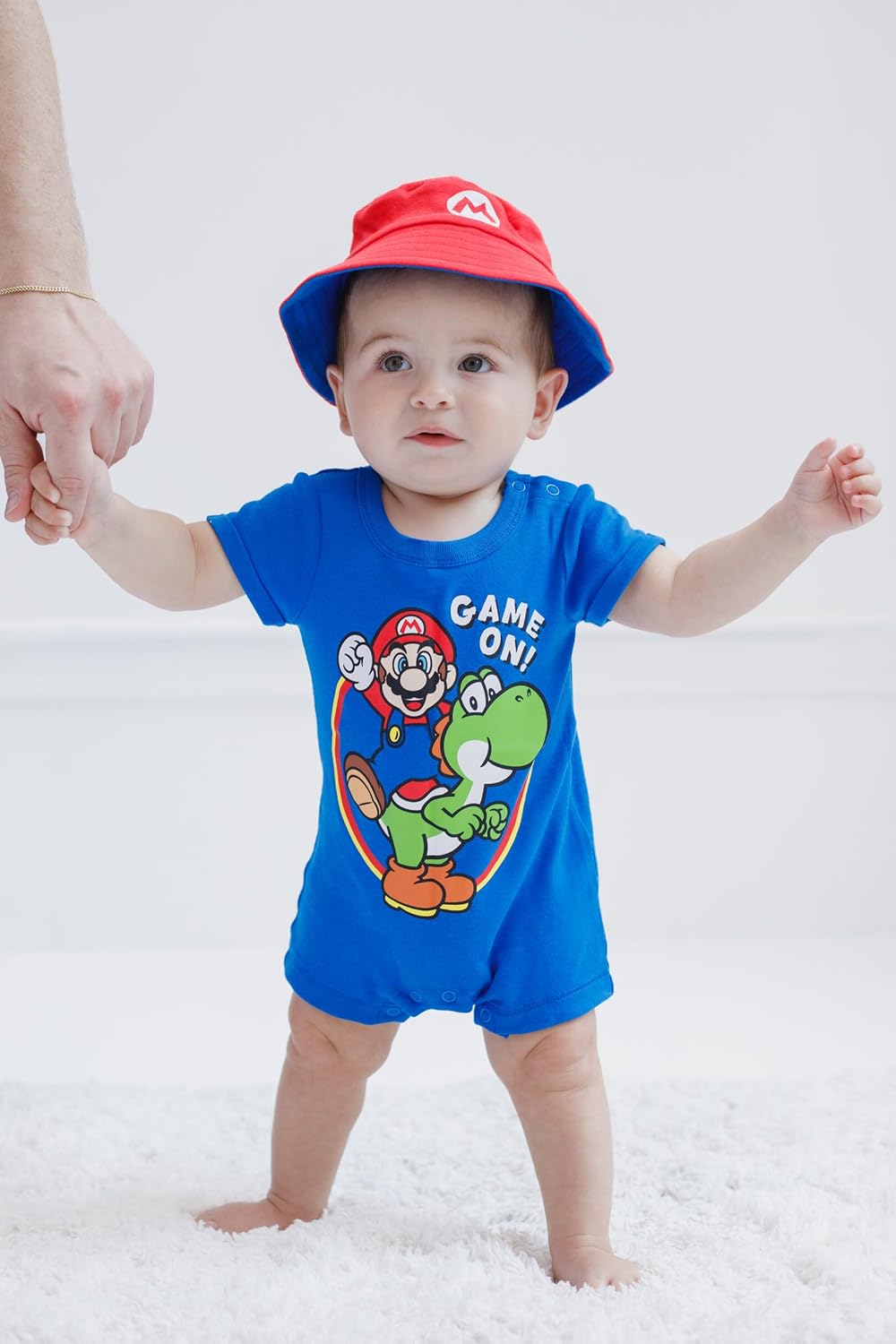 Super Mario Mario Yoshi Baby Romper and Bucket Sun Hat