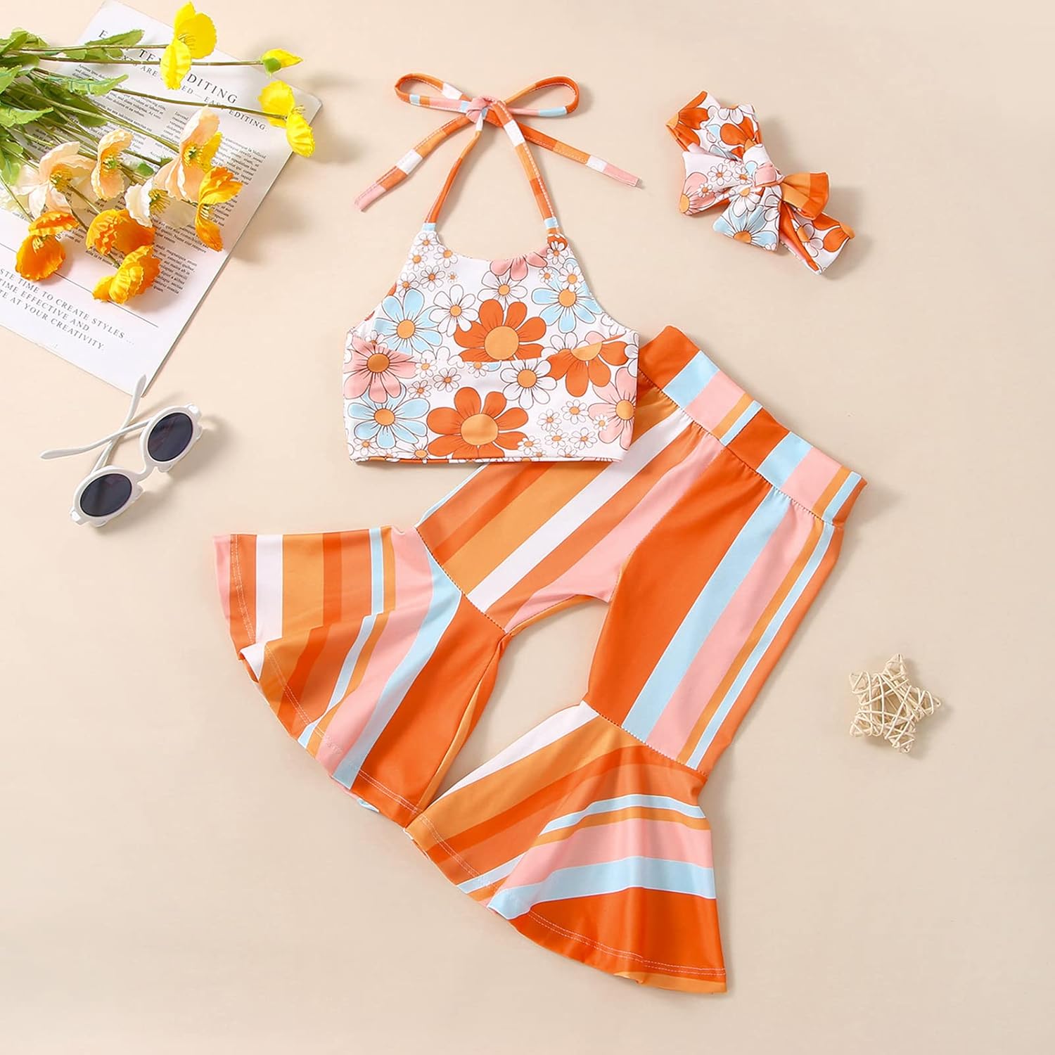 Kupretty Baby Girl Summer Outfits - Boho Floral