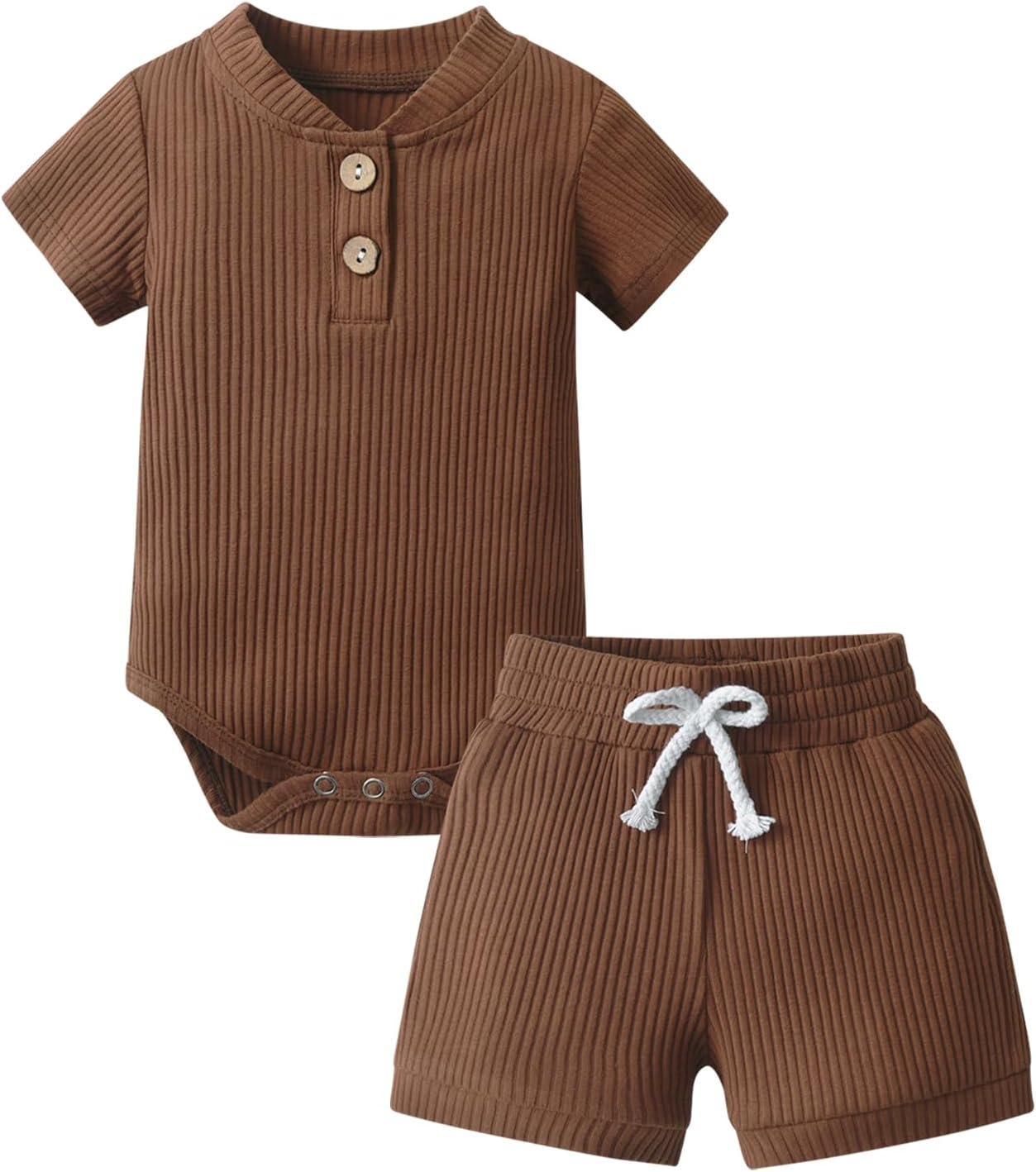 Derouetkia Baby Boys and Girls Romper Shorts Set