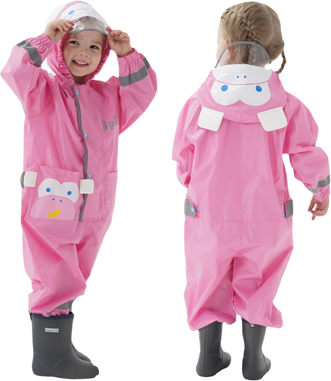 Fewlby Kids Toddler One-Piece Rain Jacket