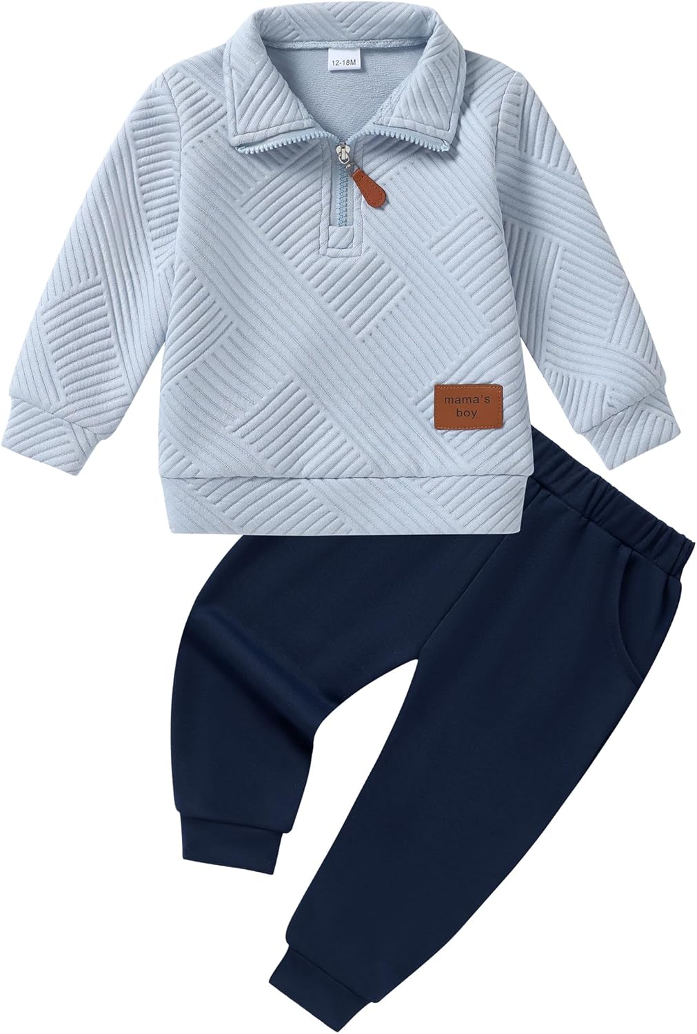 ZOEREA Toddler Boy Winter Sweatshirt and Pants Set 1-5T