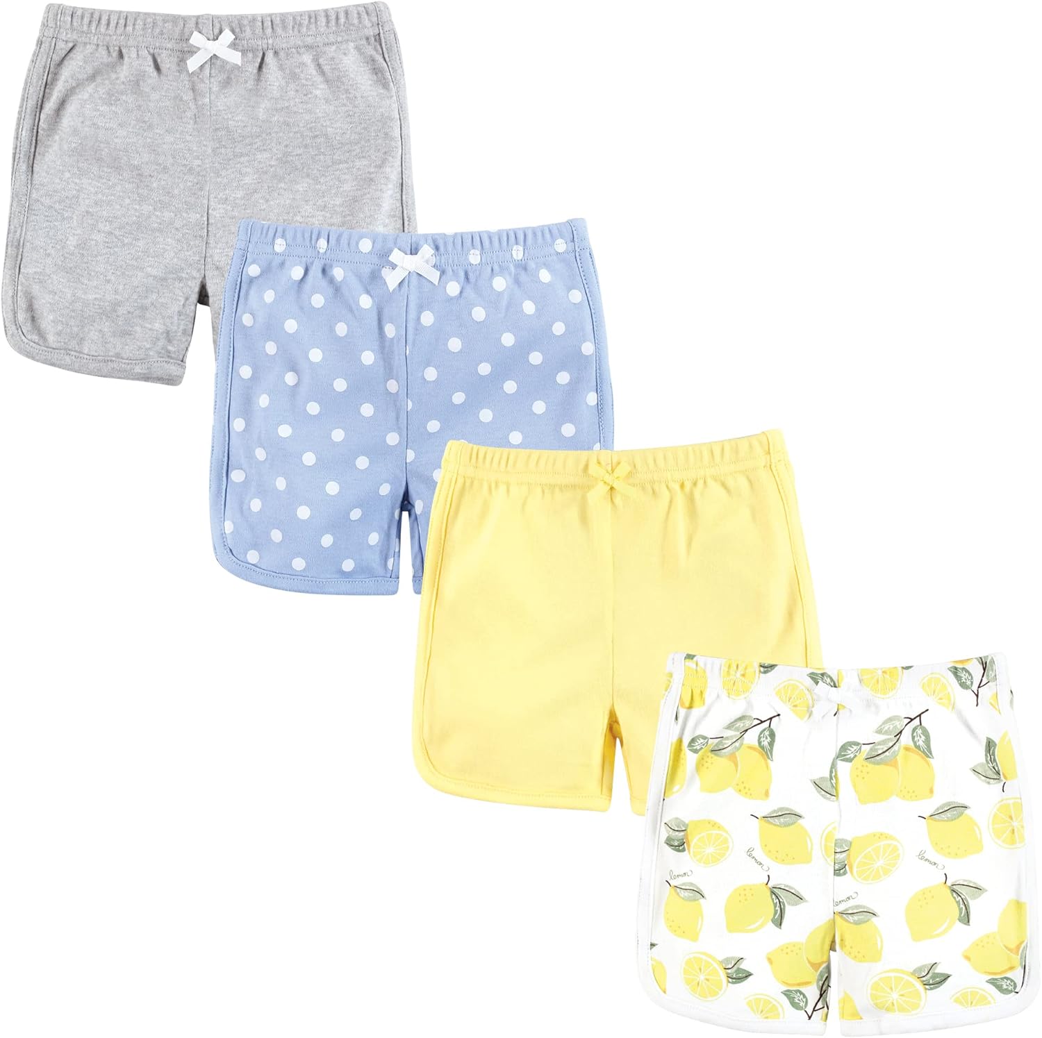 Hudson Baby 4-Piece Cotton Shorts Set for Girls