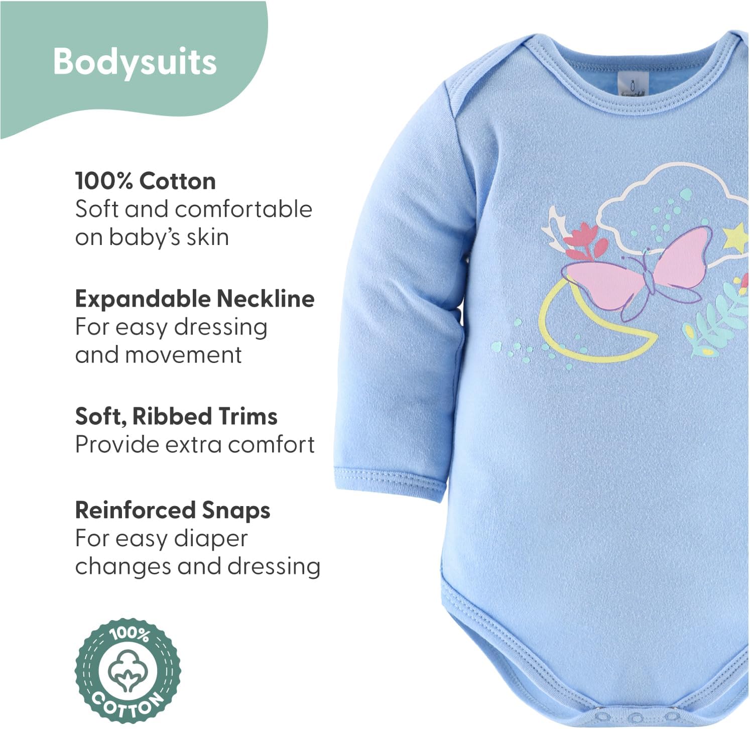 The Peanutshell Baby Layette Gift Set for Baby Girls - Purple Butterfly