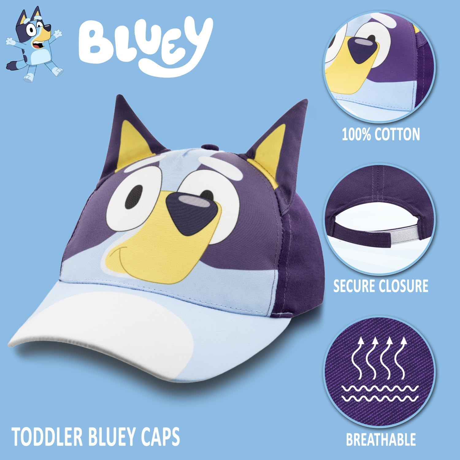 Bluey Hat Cute Toddler Baseball Cap