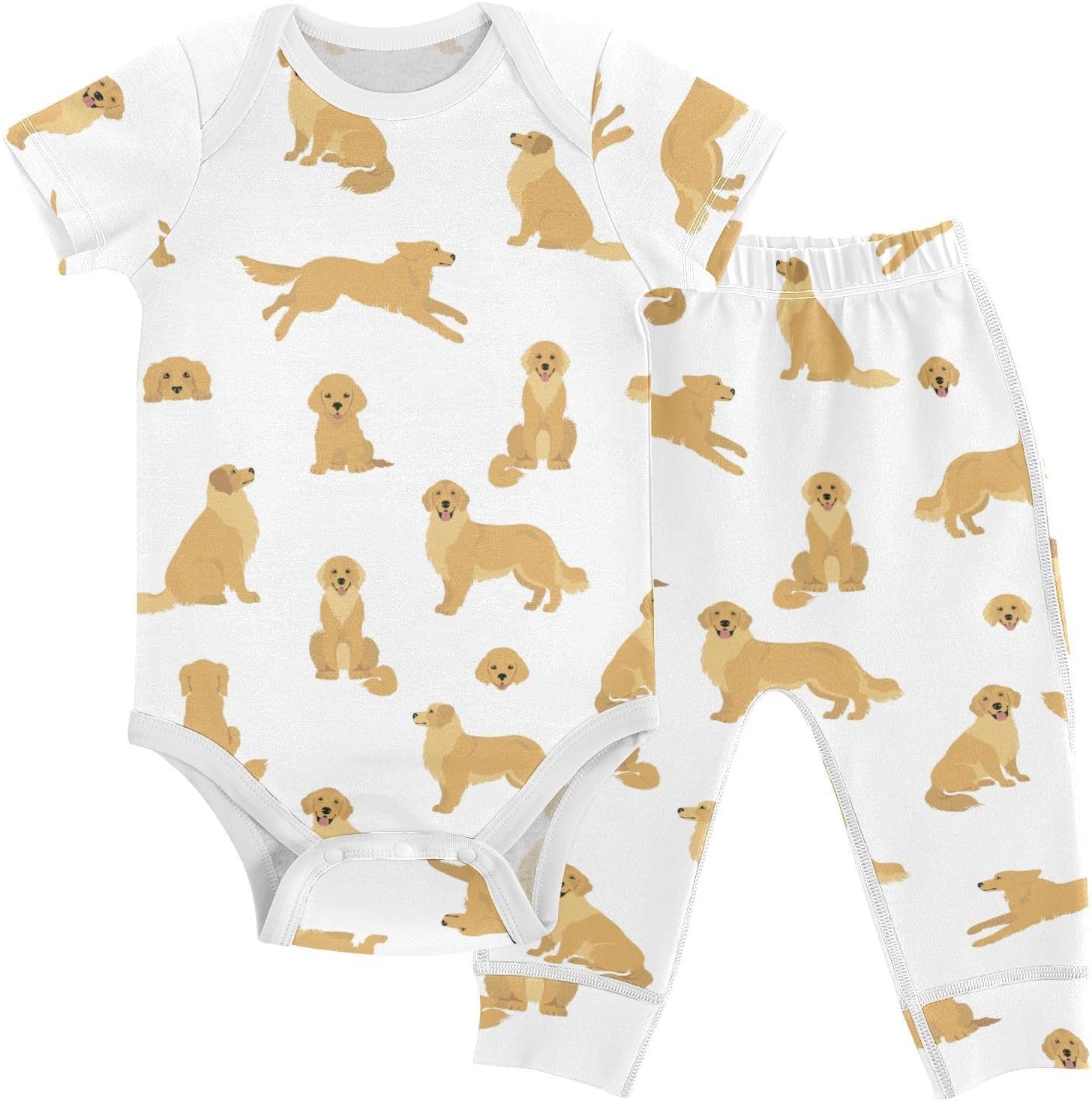 VVFlexi Baby Bodysuits Pants Sets Gnome Mushroom Short Sleeve