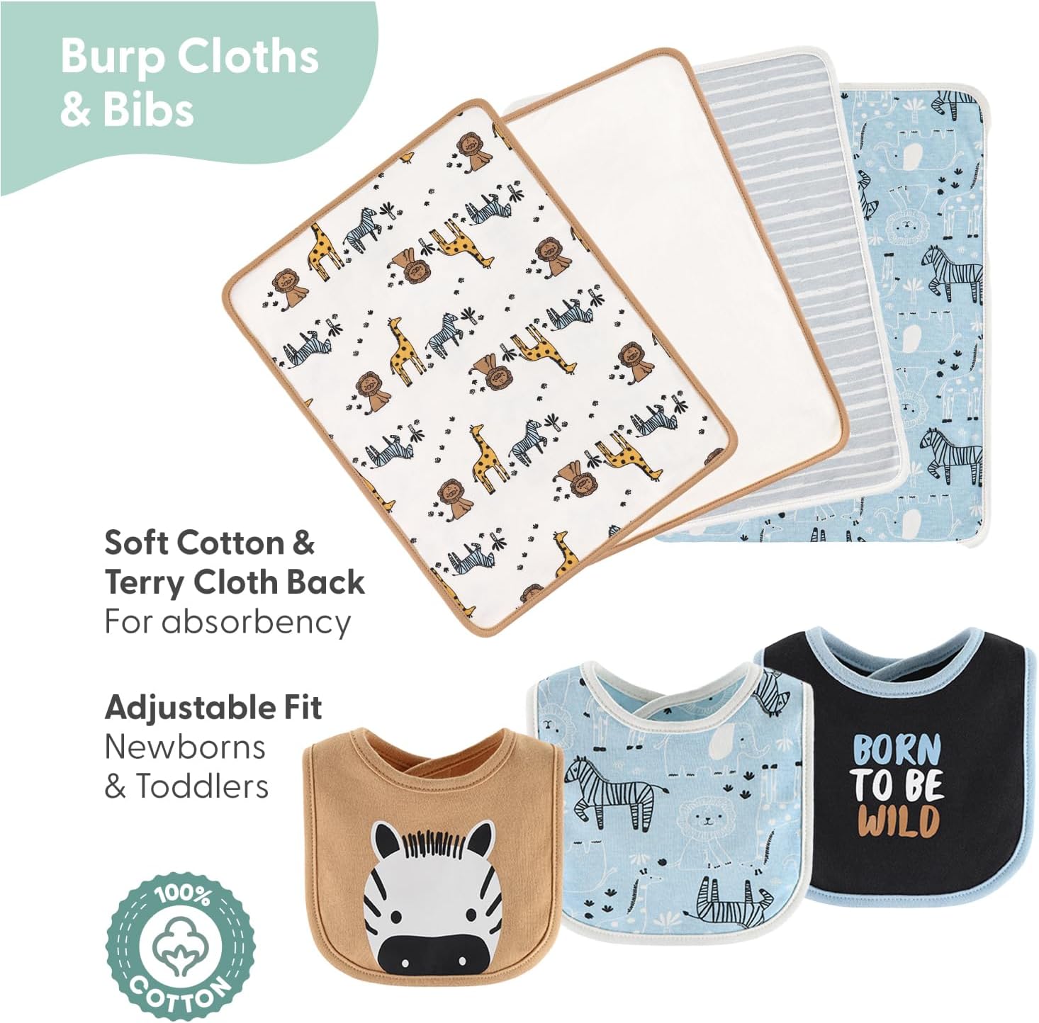 The Peanutshell Safari Layette Gift Set - 30 Piece Newborn to 9 Months