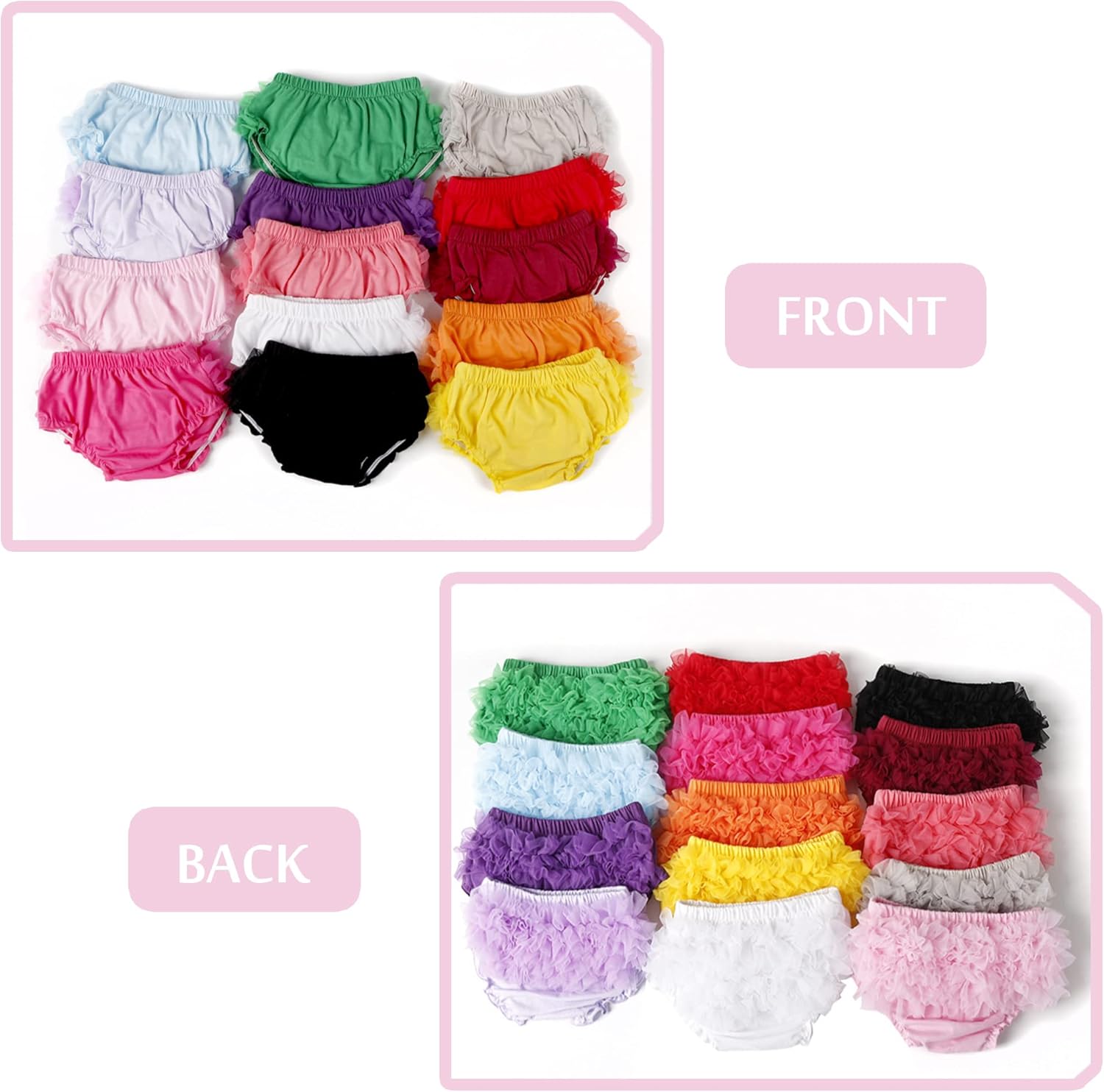 Elastic Ruffled Bloomers for Babies
