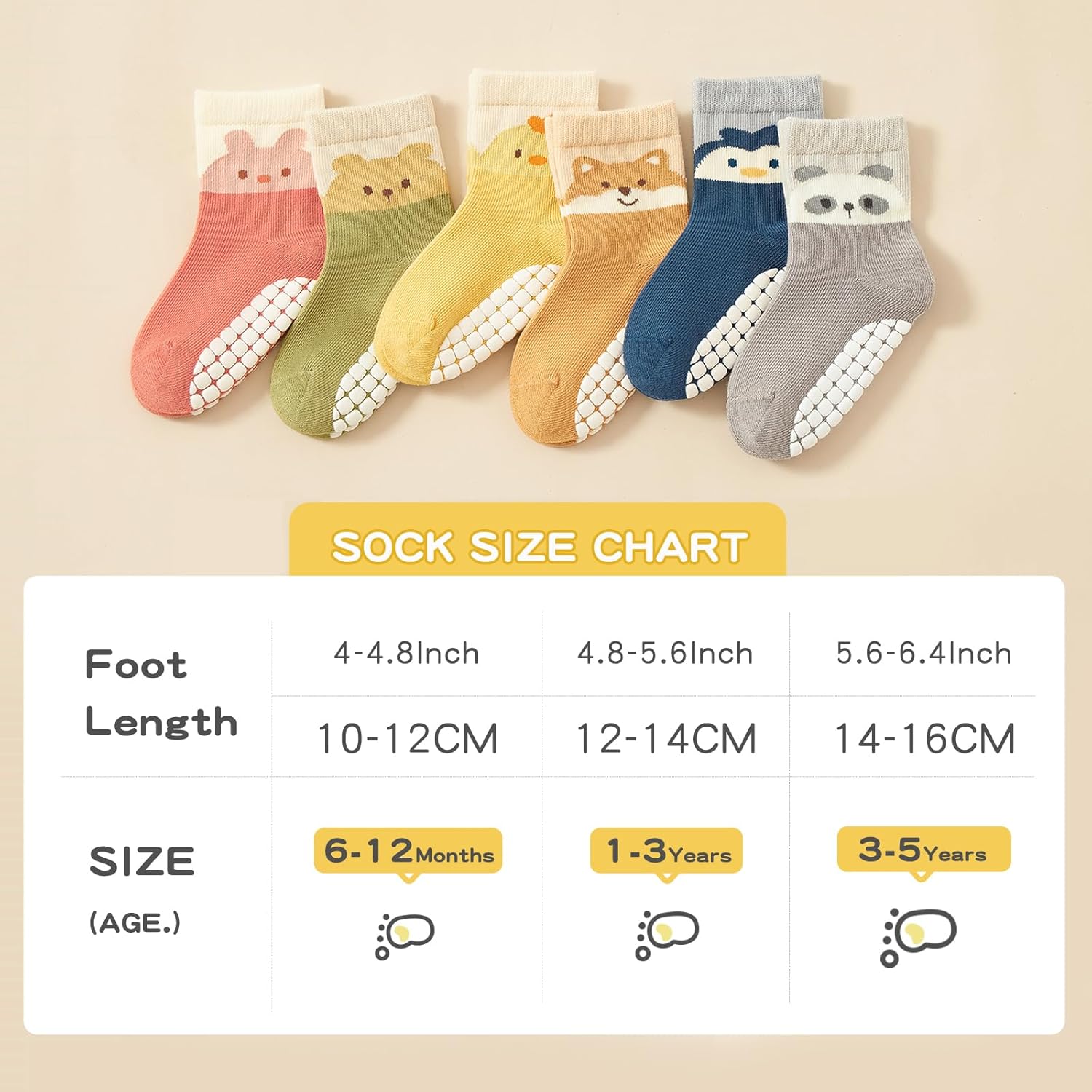 Safety Comfort Baby Non-Slip Ankle Socks
