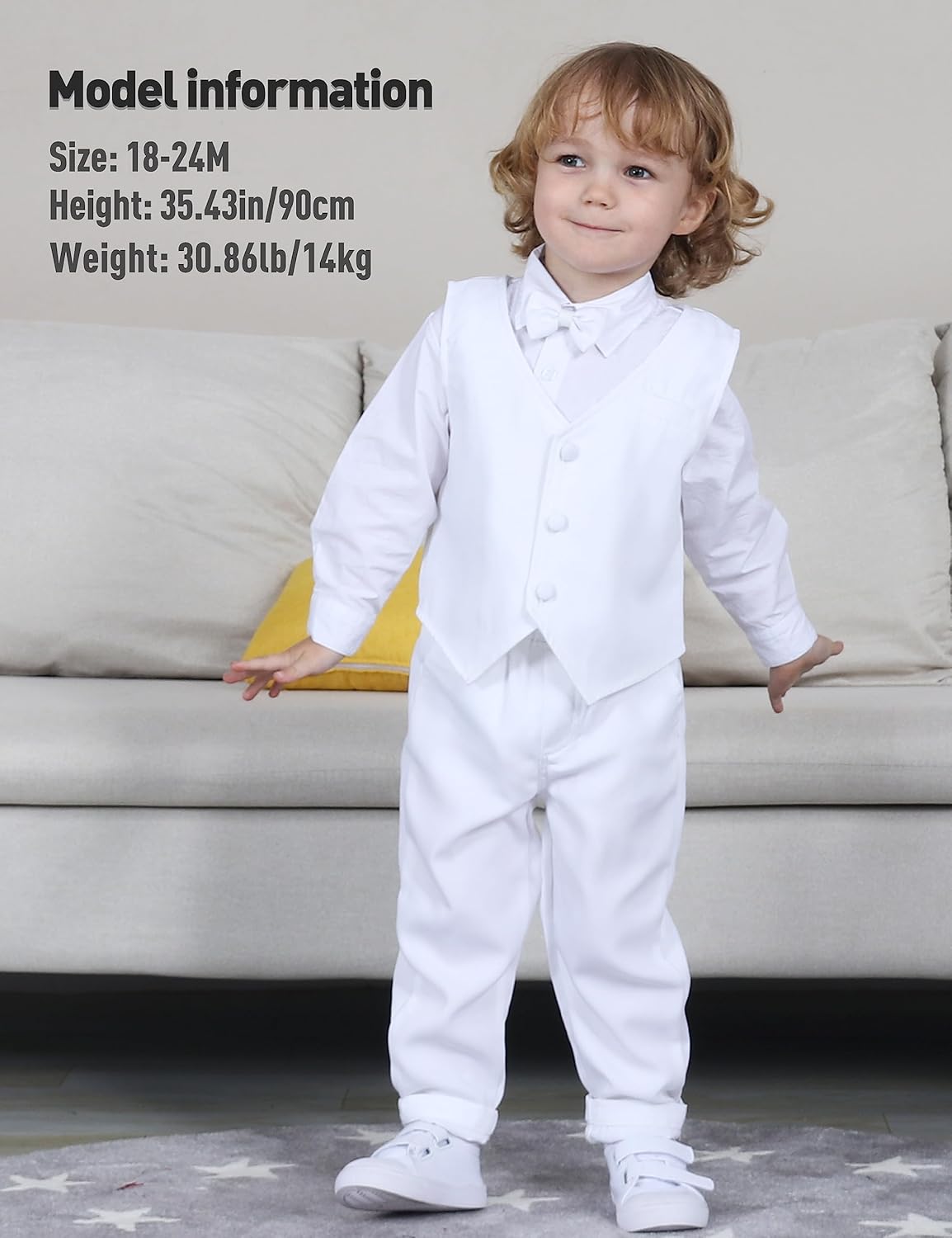 AJ Design Baby Toddler Boys Christening Tuxedo
