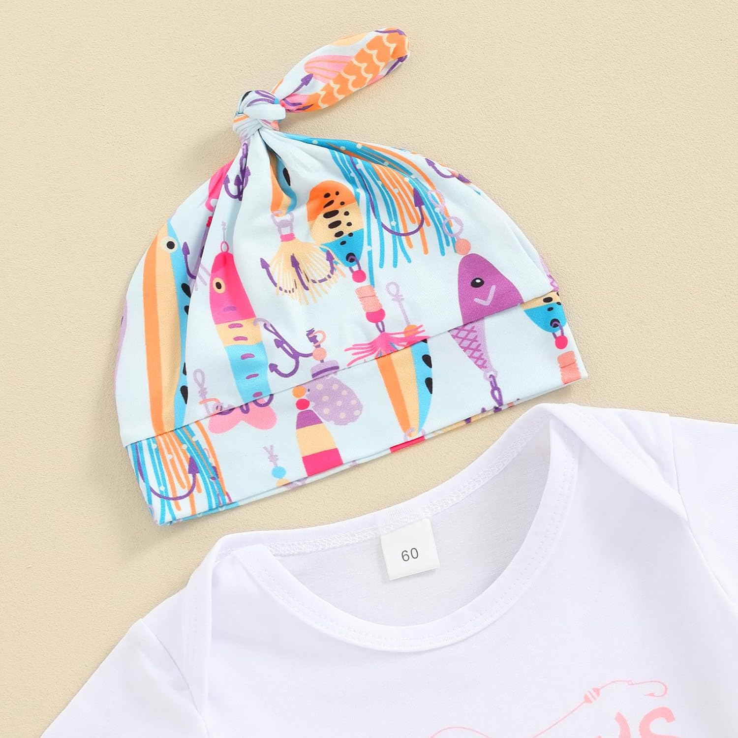 YouweixiongNewborn Boy Girl Summer Romper 3Pcs