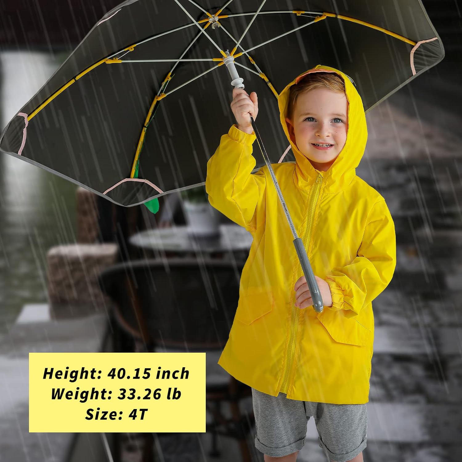 YOUNGER TREE Cute Duck Raincoat Hoodie for Toddler Baby Boy Girl