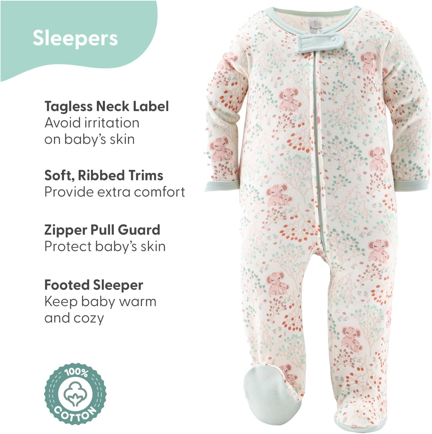 Perfect Layering Set for Little Girls - Floral Elephant Design