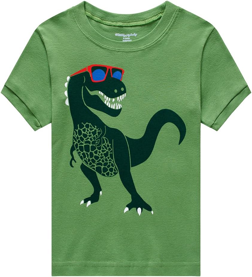 Popshion Boys Pajamas T-Rex DHS Desert Planet Dinosaur Design