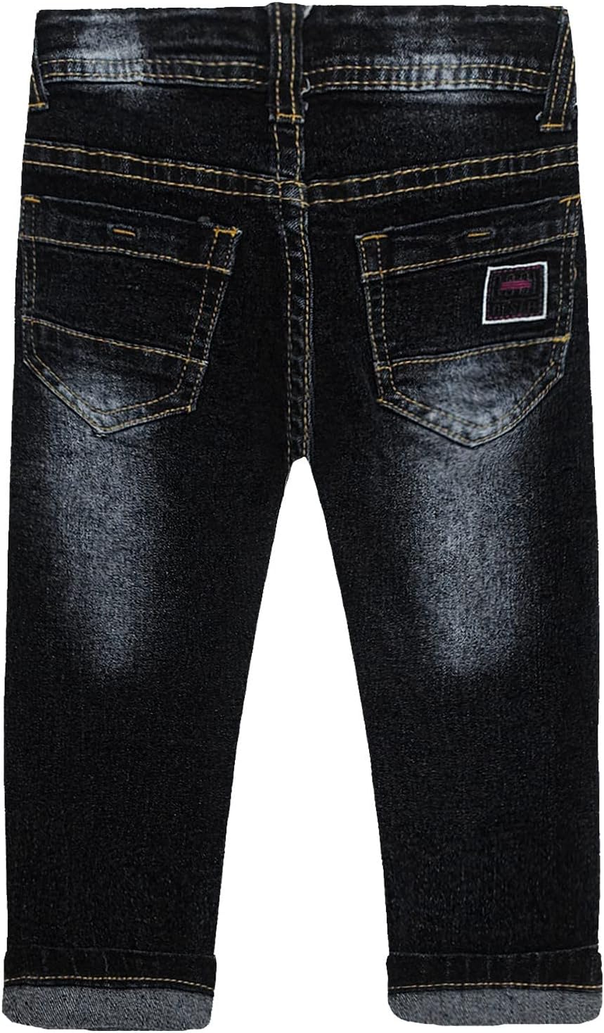 KIDSCOOL SPACE Baby Jeans Stone Washed Denim with Embroidery