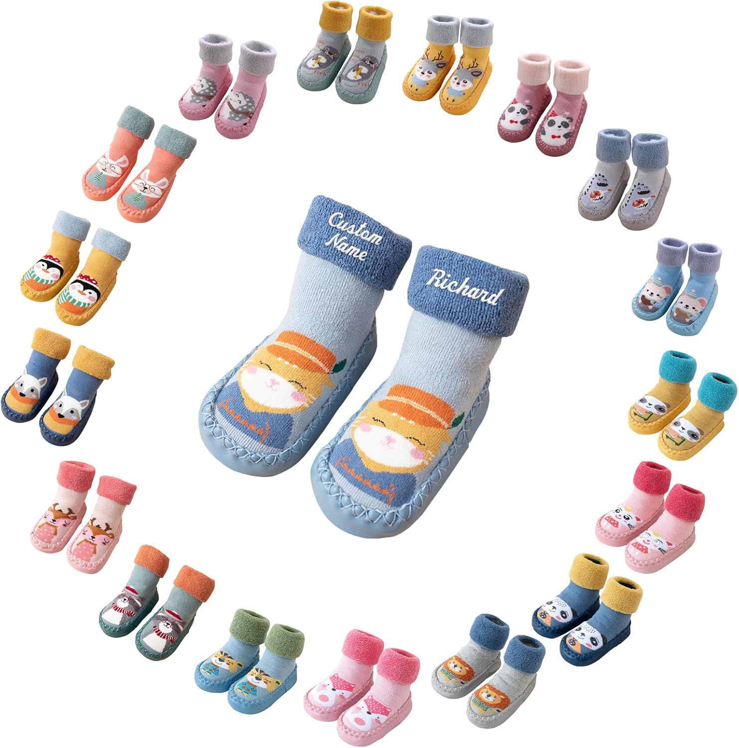 Personalized Baby Slipper Socks