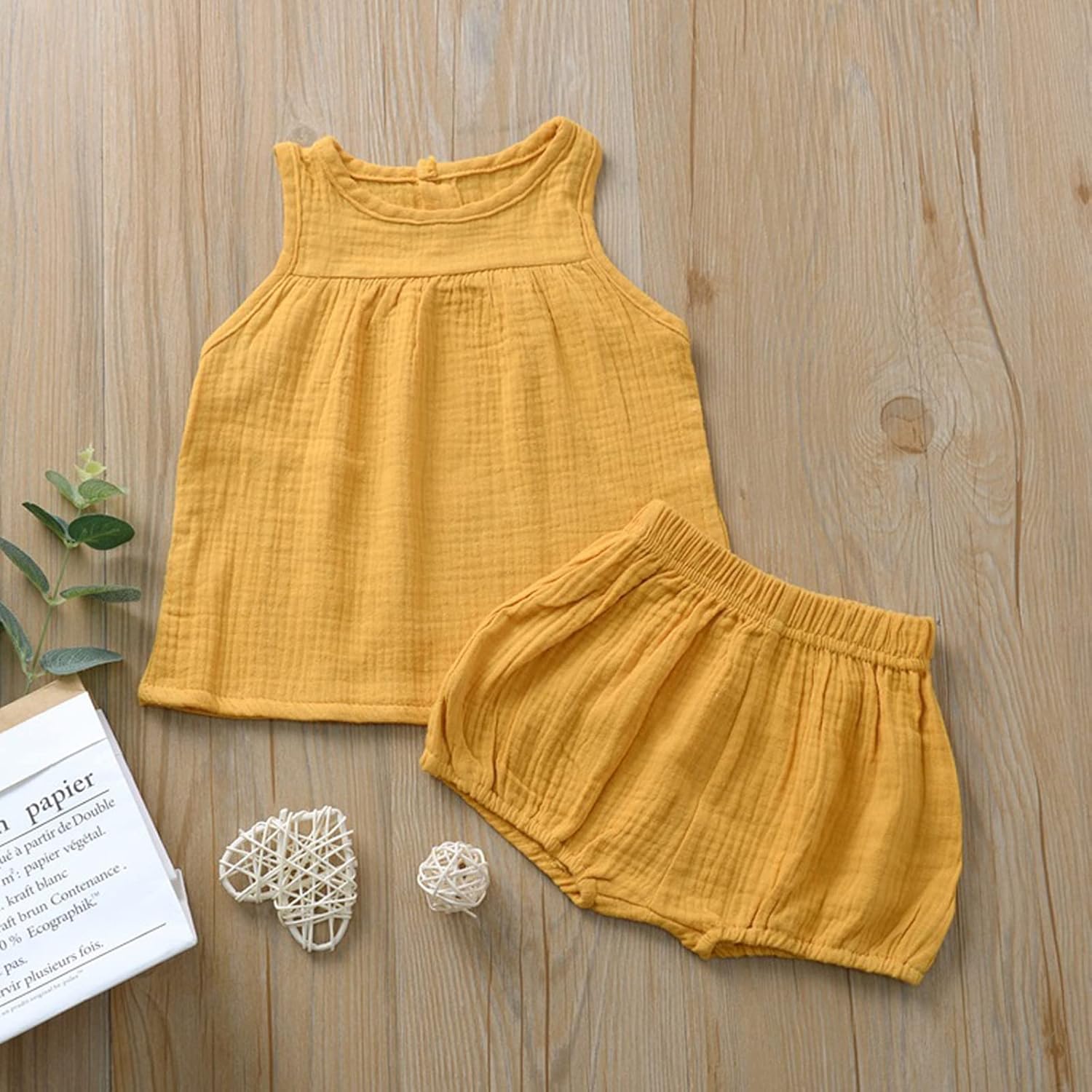 EISHOW 2 Pack Toddler Sleepwear Shorts Set