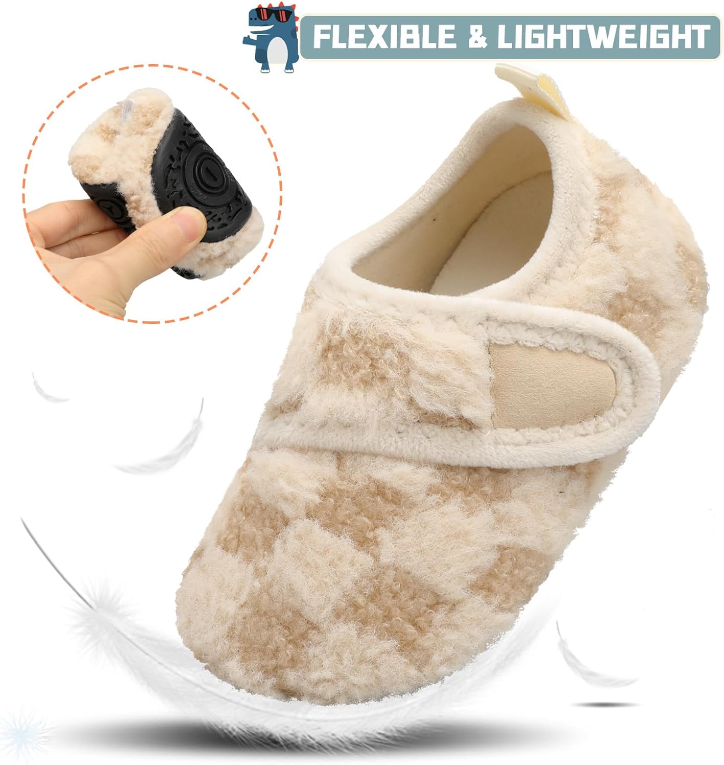 Scurtain Toddler Warm Winter House Slippers