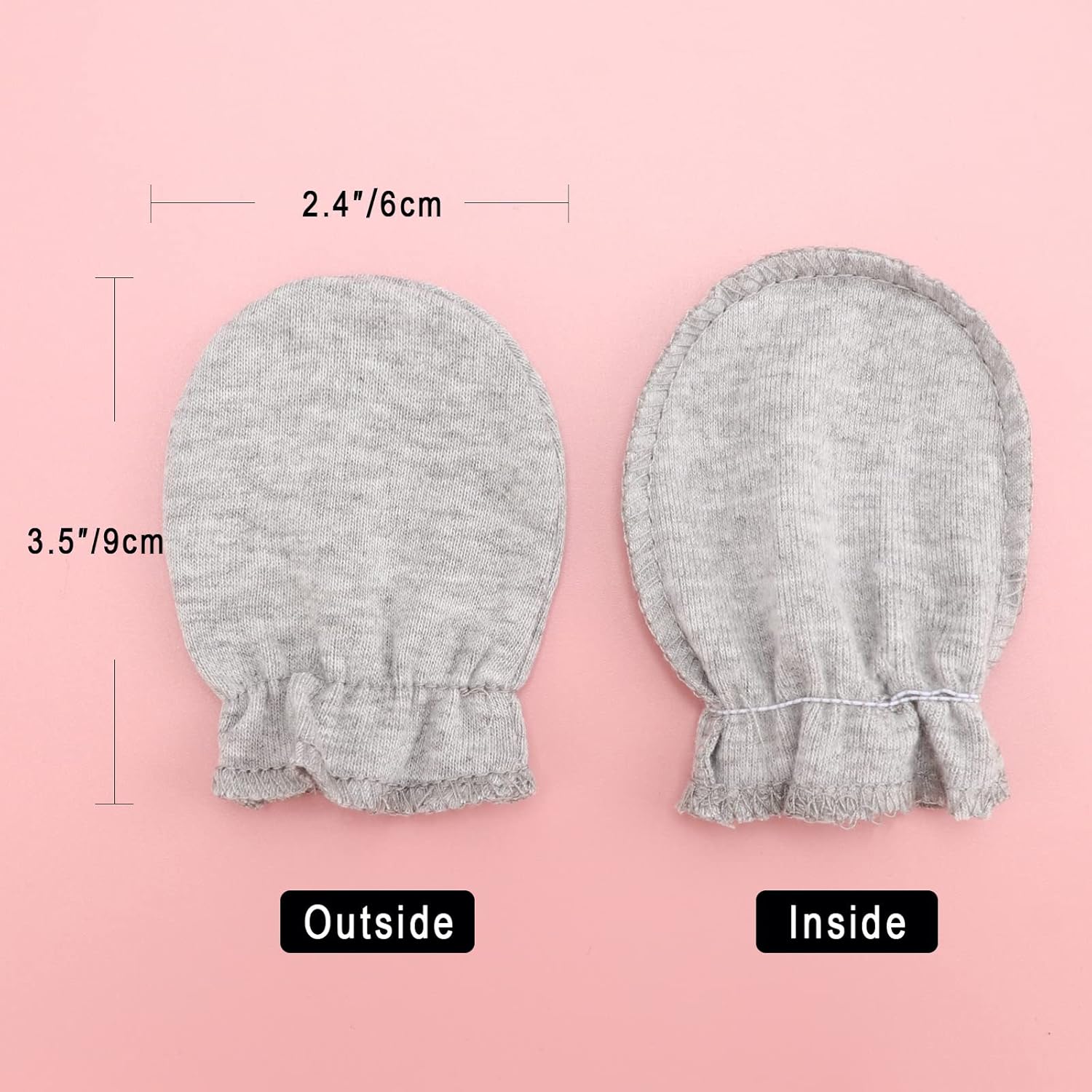 DRESHOW Baby mittens Soft Elastic 8 Pairs for 0-6 Months