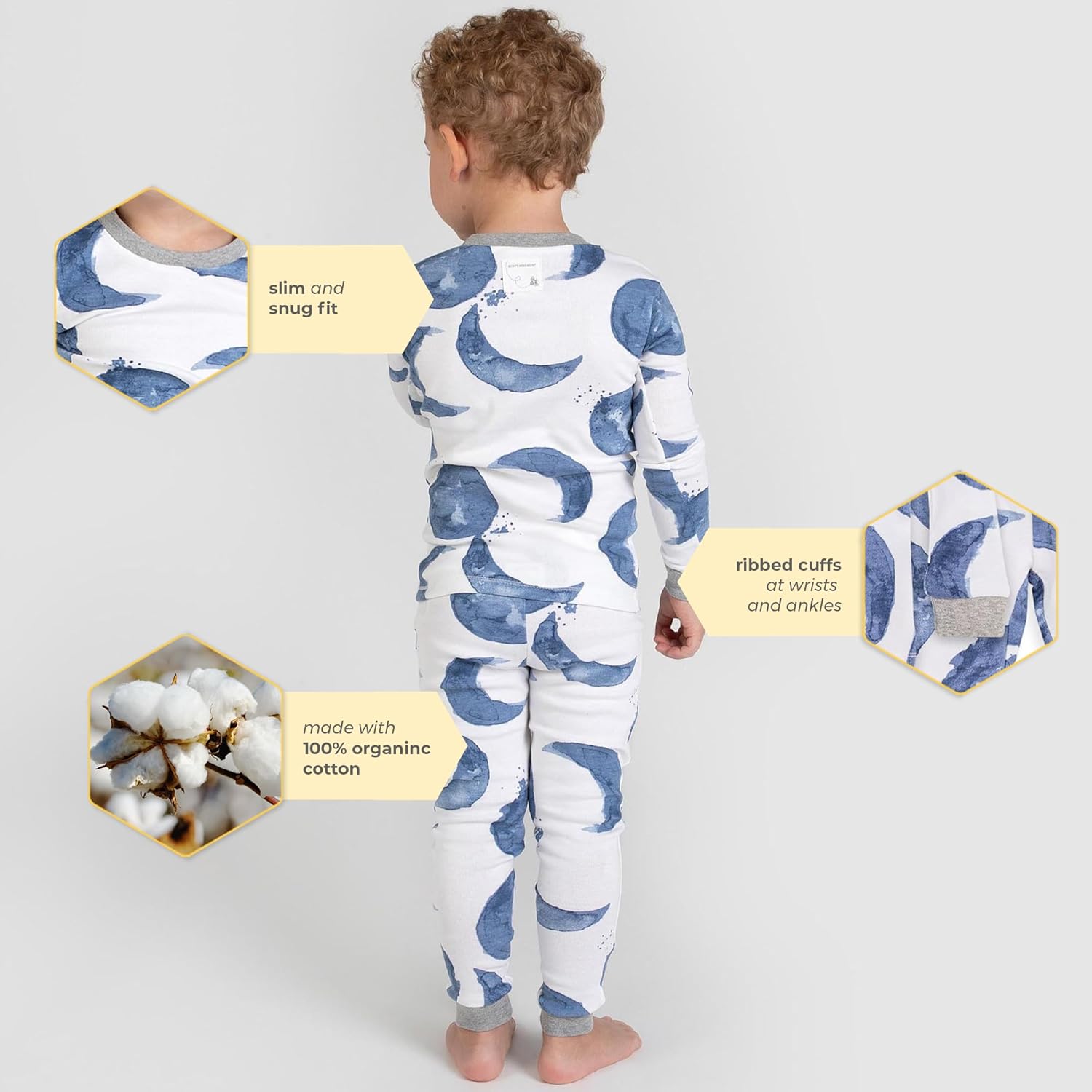Burts Bees Organic Cotton Boys Pajama Set for Babies