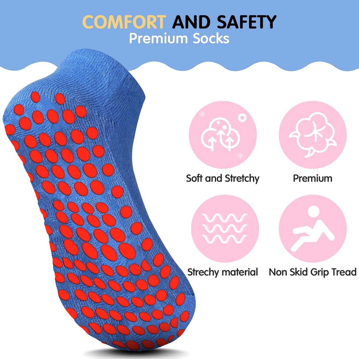 Geyoga Non-Slip Ankle Socks