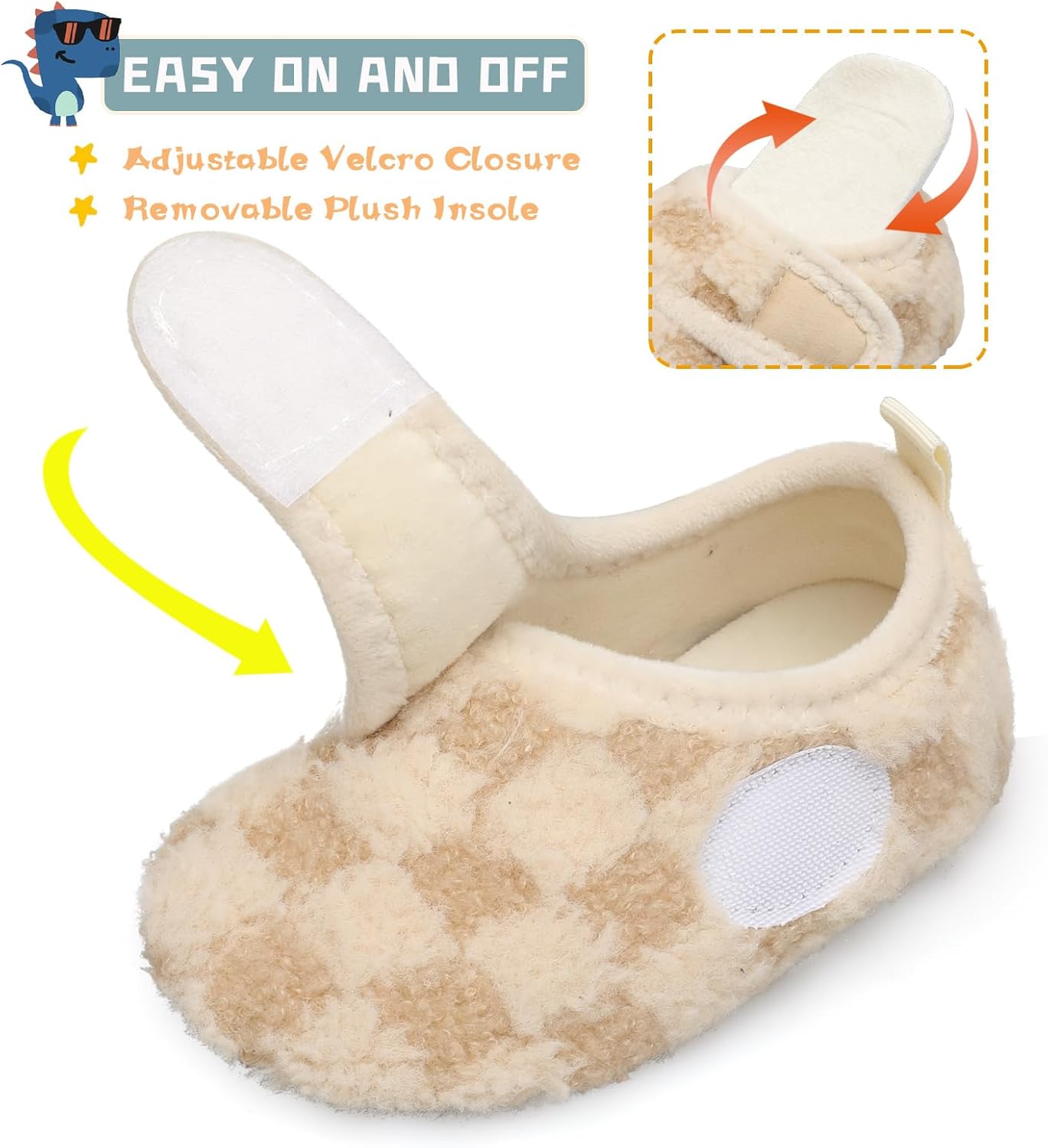 Scurtain Toddler Warm Winter House Slippers