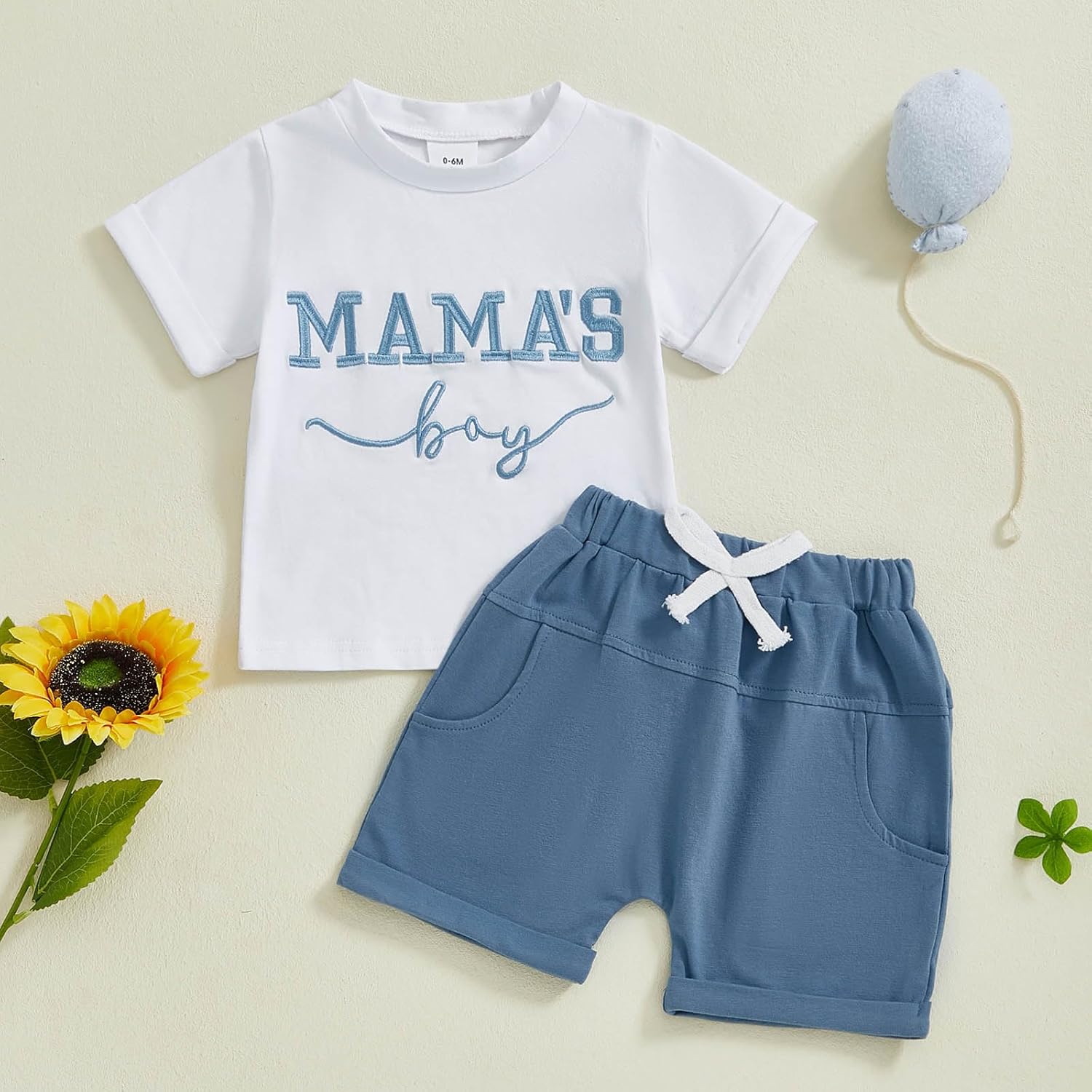 Trendy Embedded T-Shirt Set for Toddler Boys