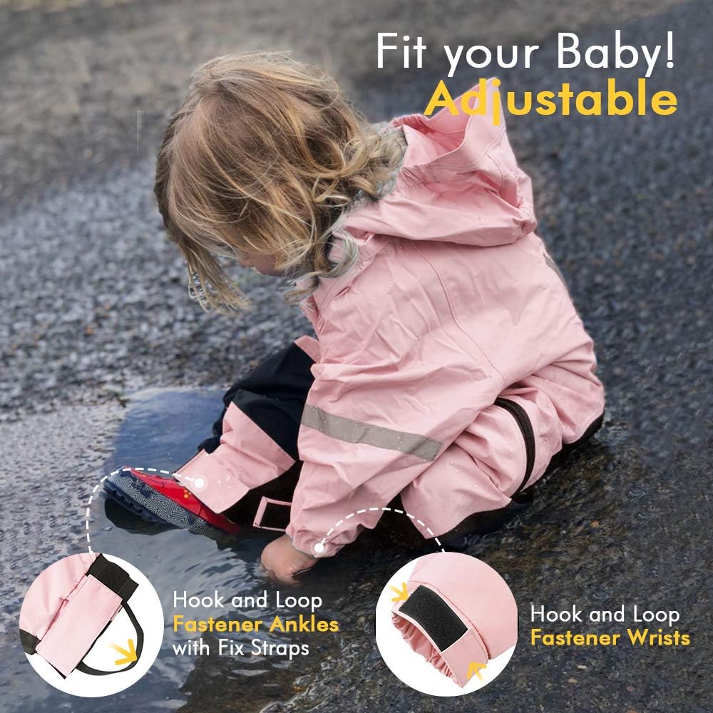 HAPIU Kids Toddler Muddy rain suit waterproof and stylish