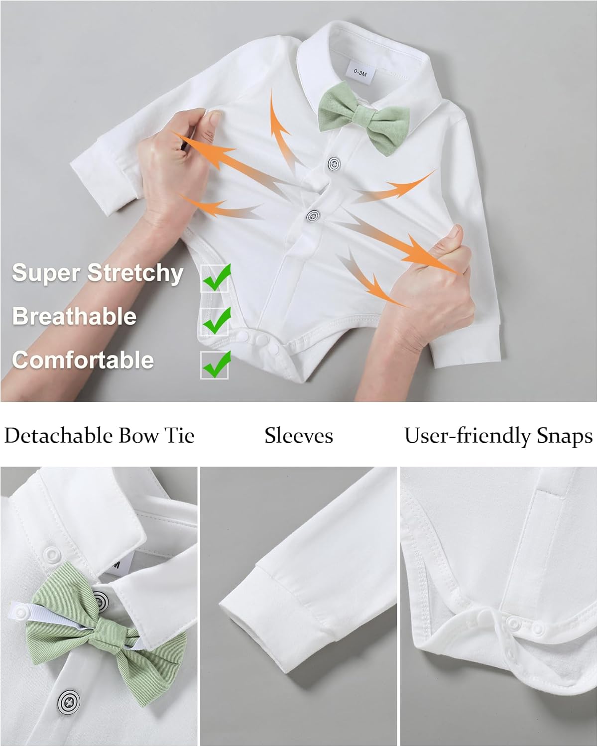YALLET Baby Boys Formal Suit 0-24gentleman outfitSet