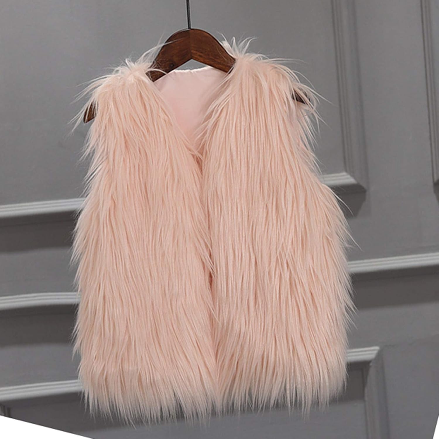Faux Fur Winter Jacket for Kids - Reversible with Hood 3-7 Years