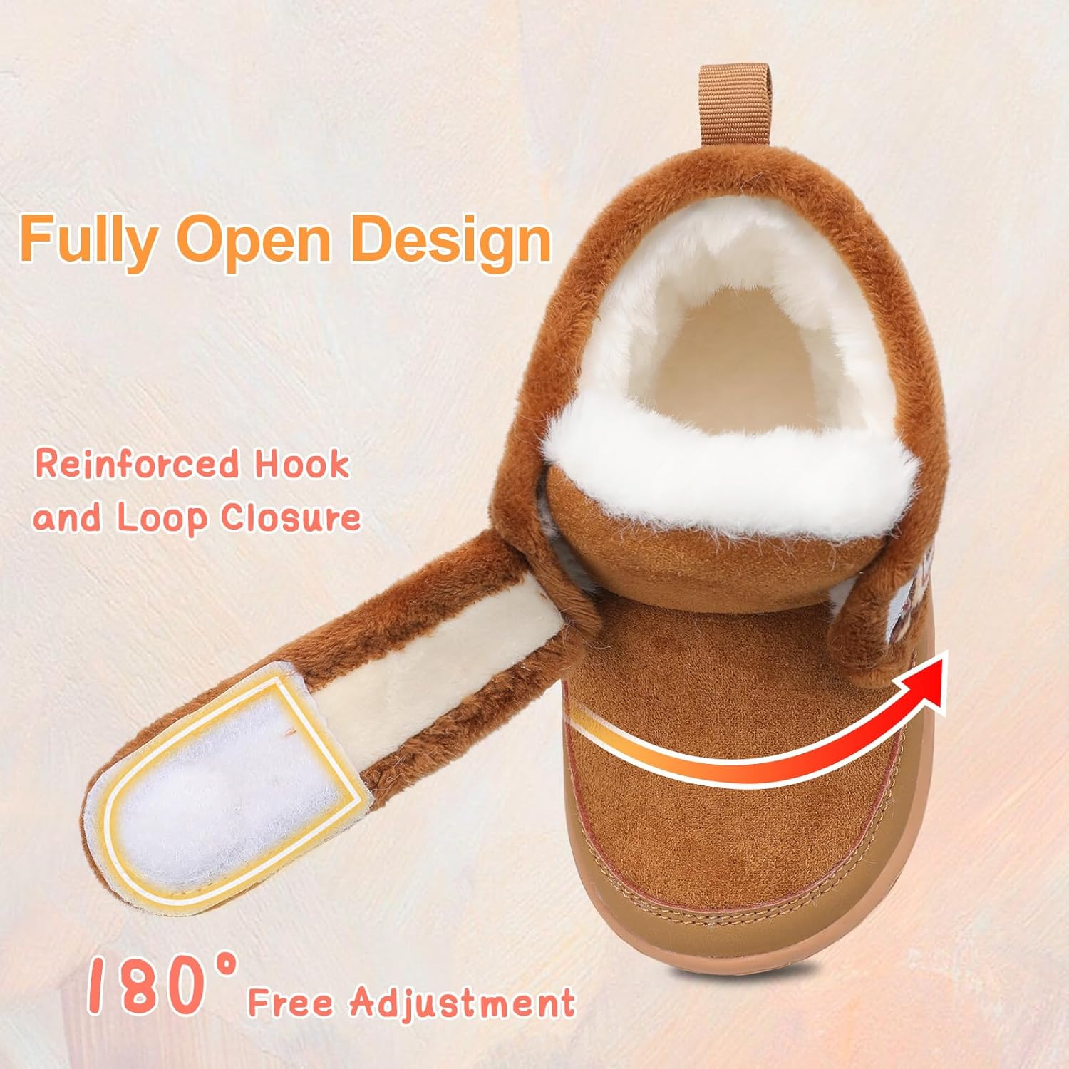 Cute Toddler Slippers for Boys Girls Cozy Winter Boots with Fuzzy Sole