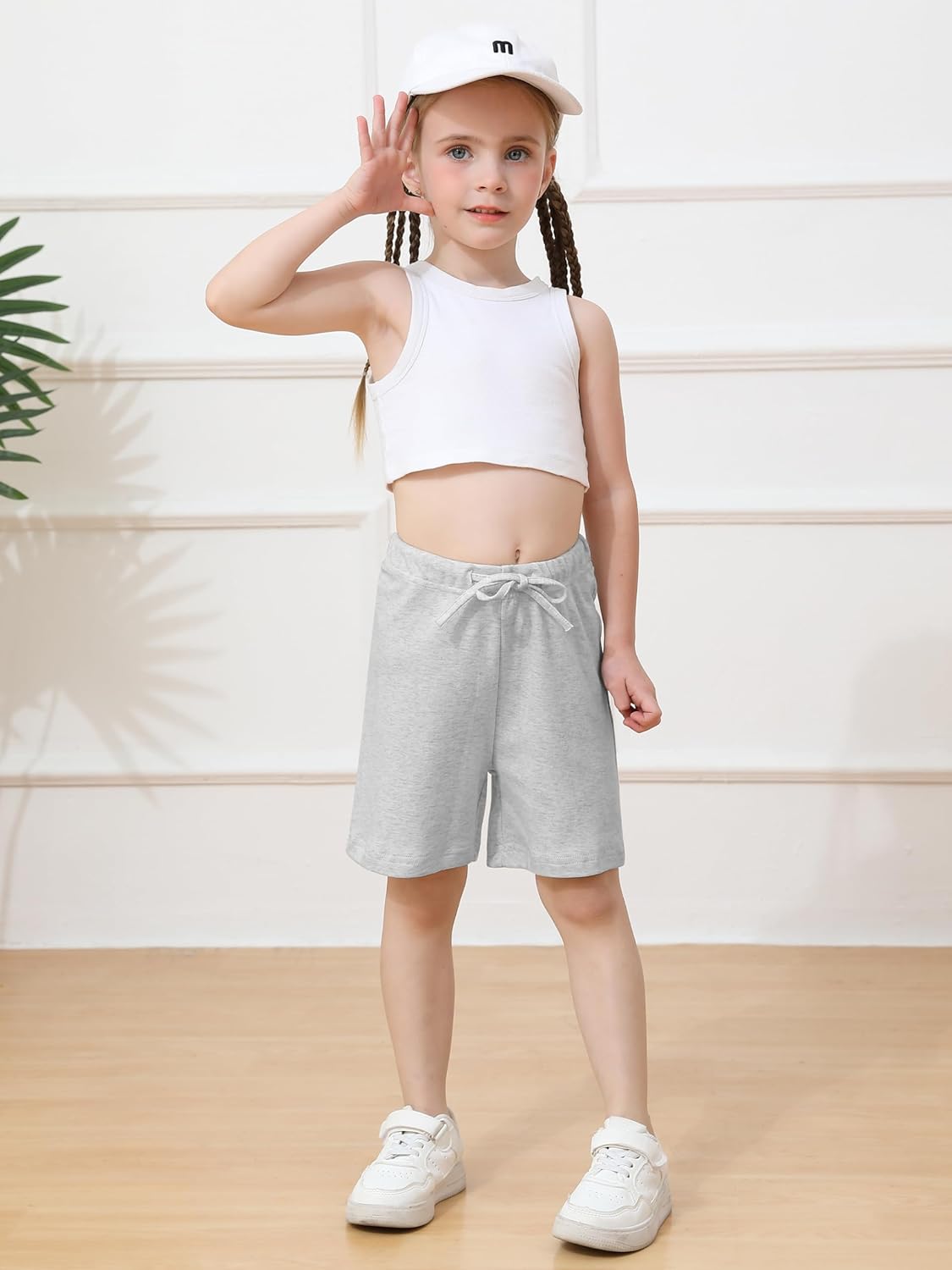 Ruisita 3-Pack Unisex Baby Toddler Cotton Shorts with Drawstring