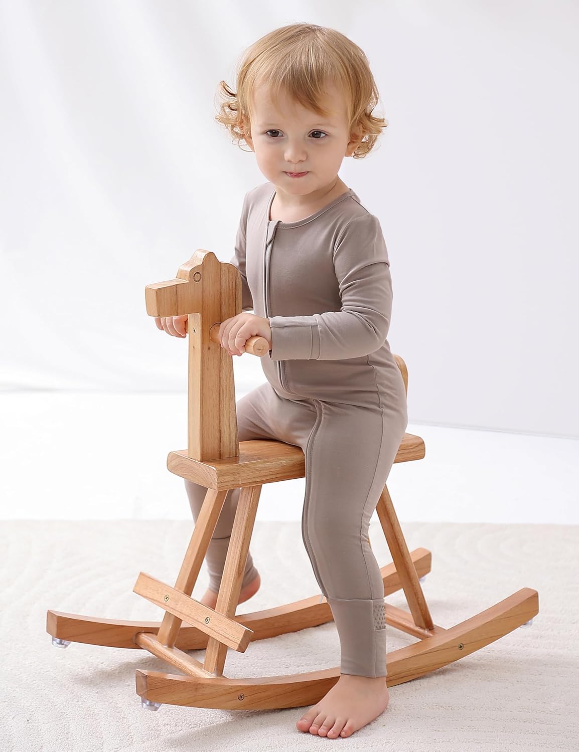 Bamboo Baby Romper with Mittens for Safe Cot Sleep