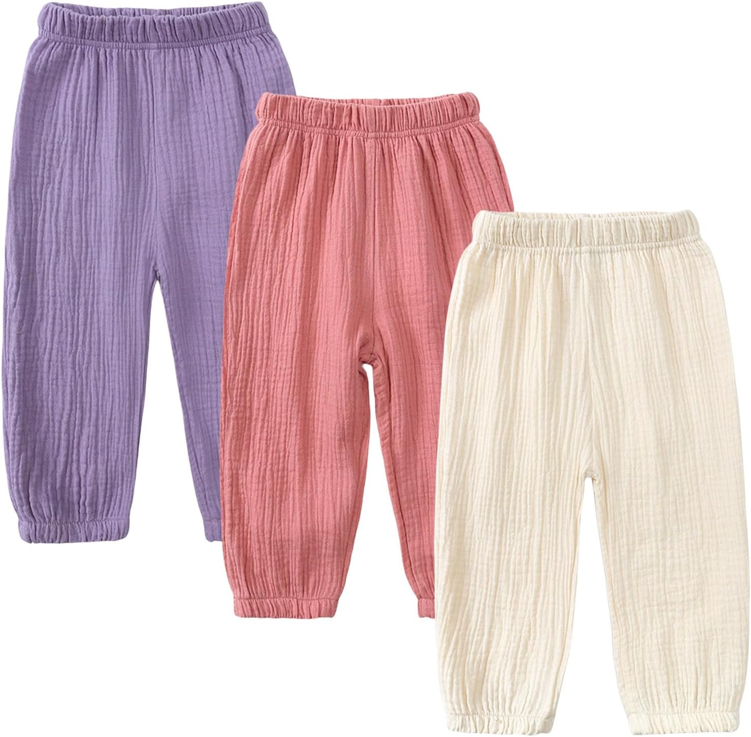 Cotton Linen Toddler Girls Pants Borrowers