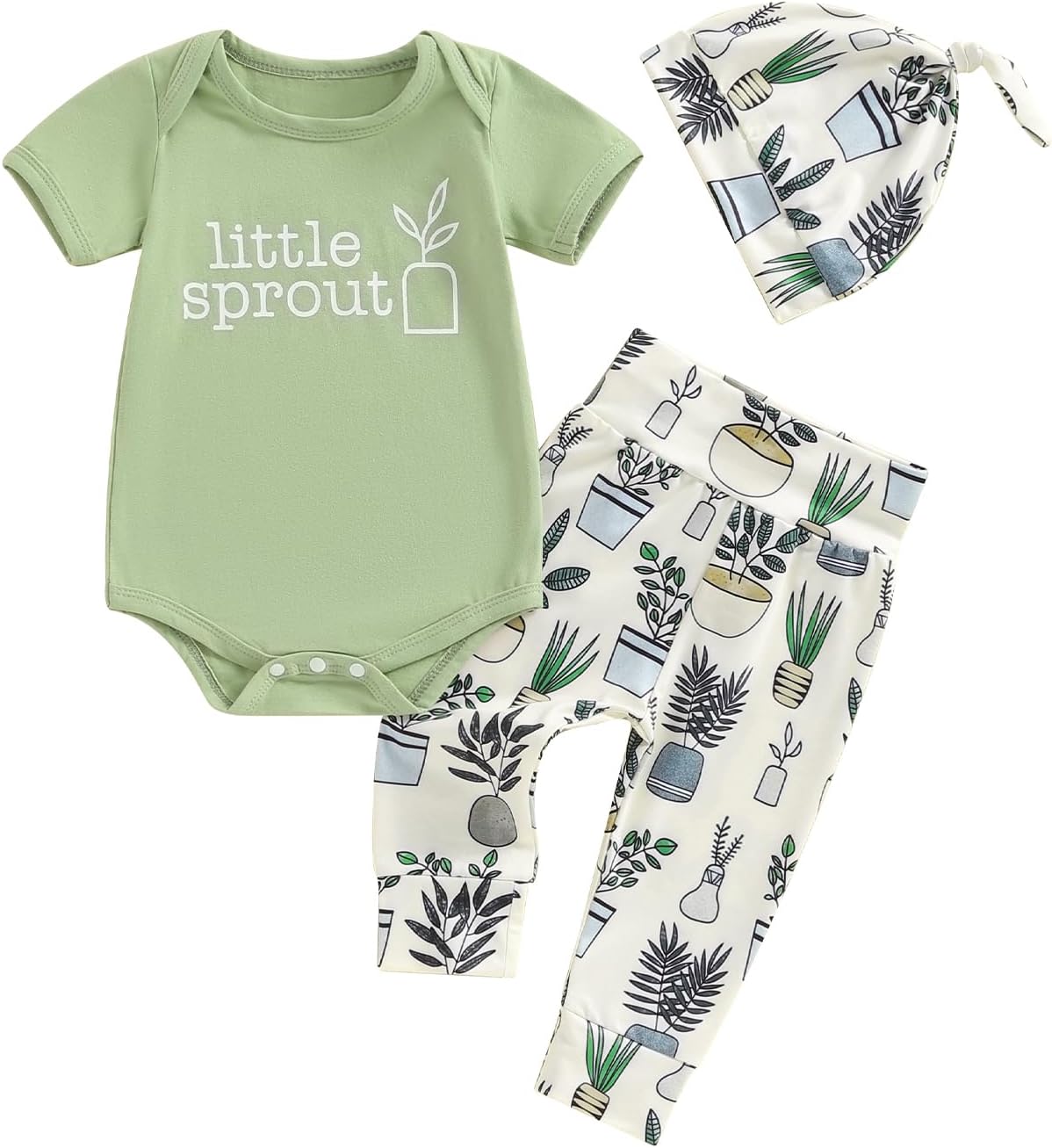 Little Sprout Coming Home Newborn Baby Outfit Summer outnumber Set