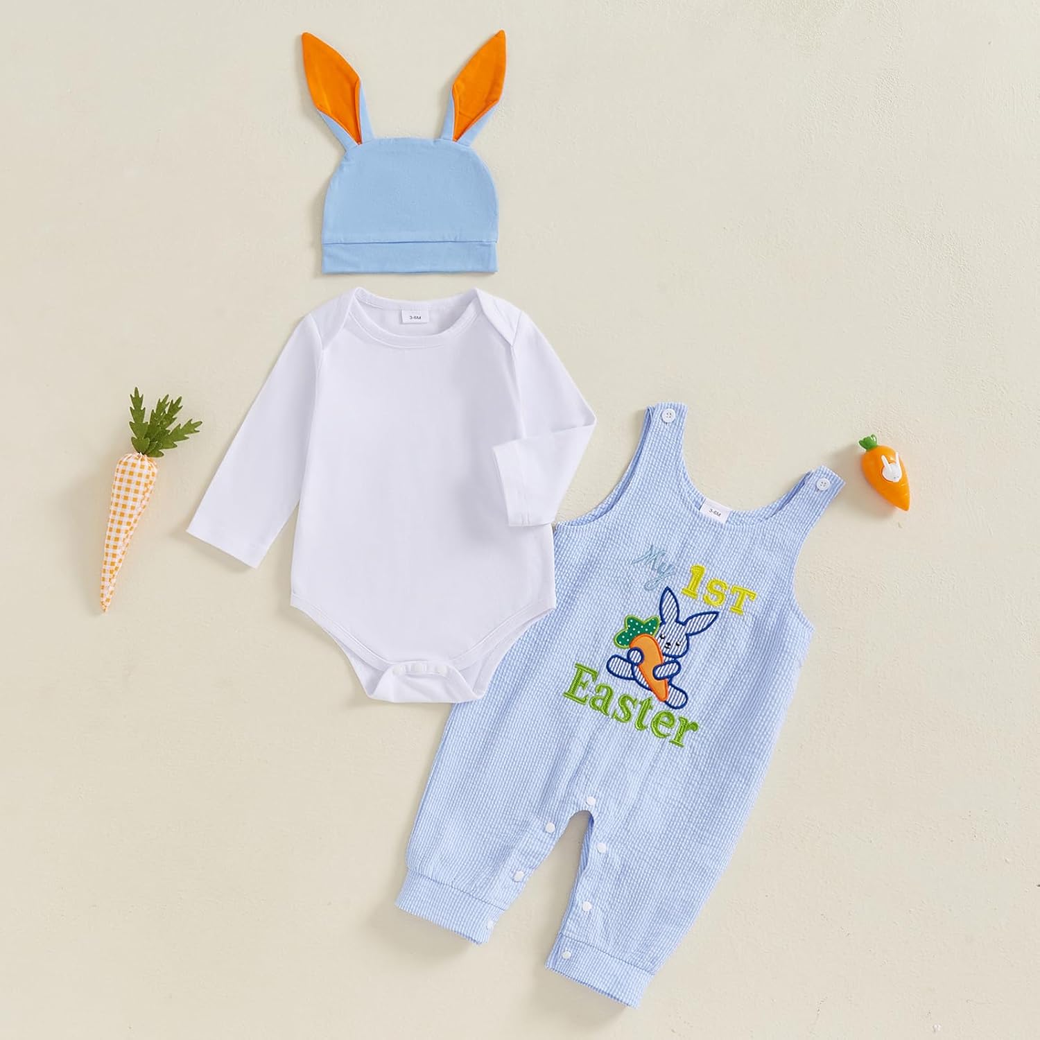 My First 4th of July Baby Boy Outfit Romper Plaid Overall Pants Set