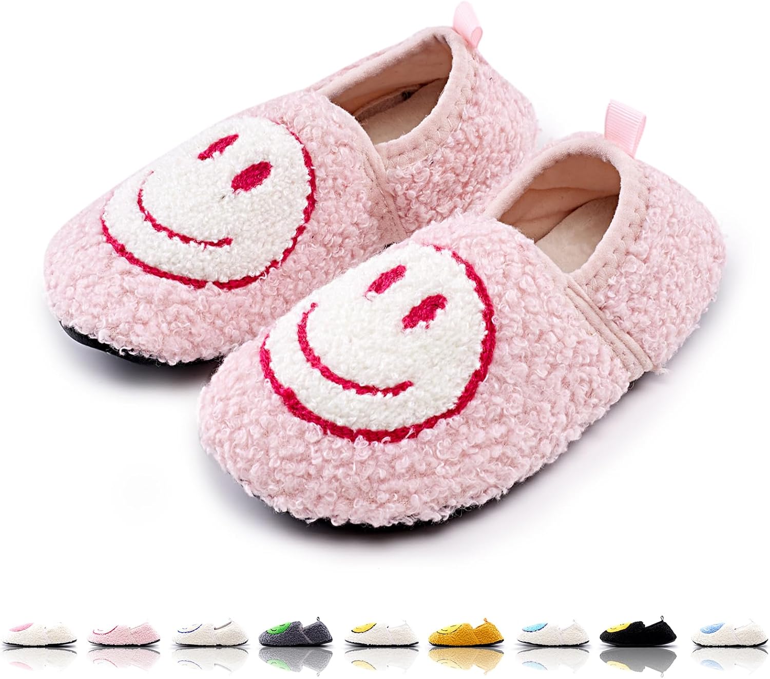 Soofylia Cute Kids Smiley Face Slippers