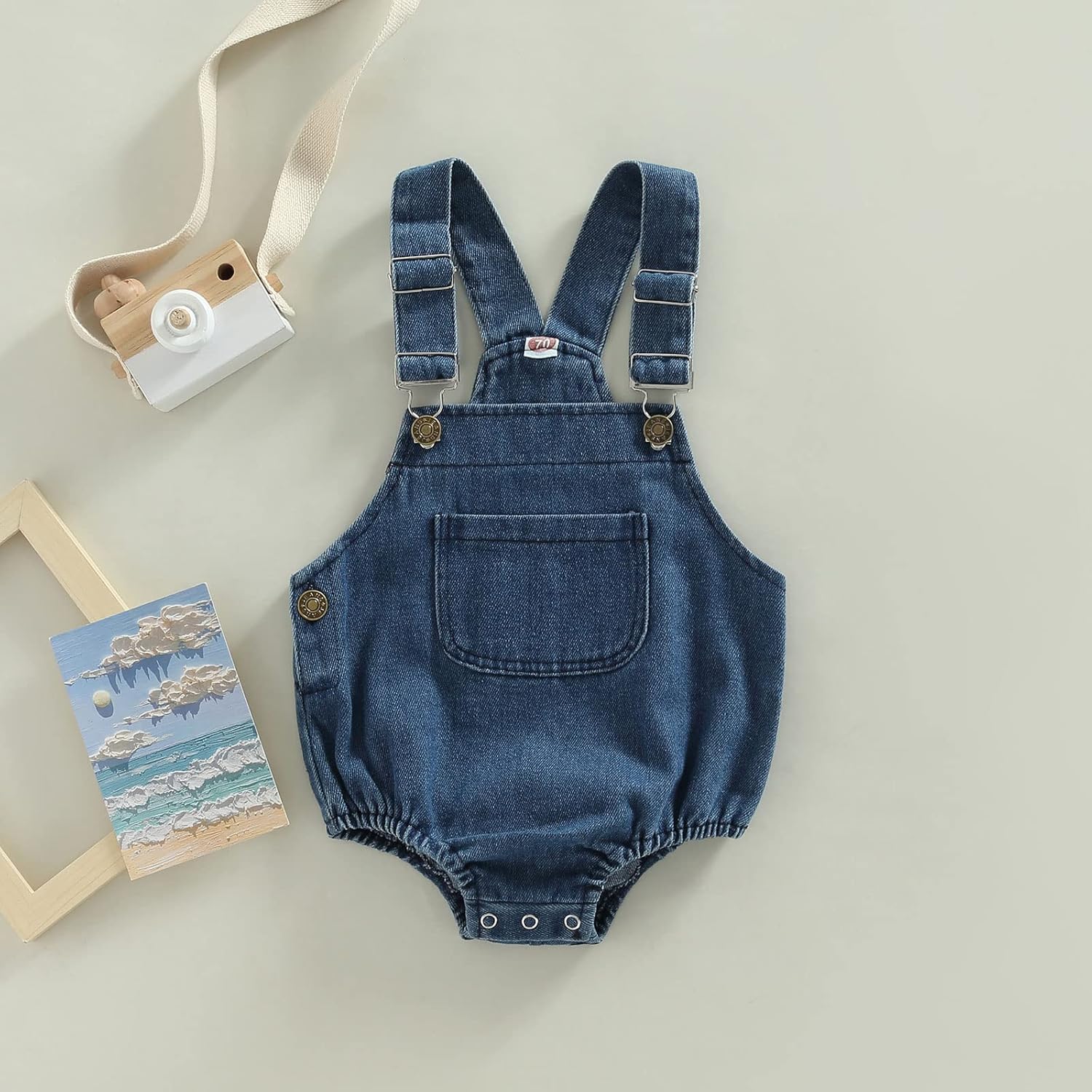 BULINGNA Baby Romper Denim Overalls Summer Comfort for Baby
