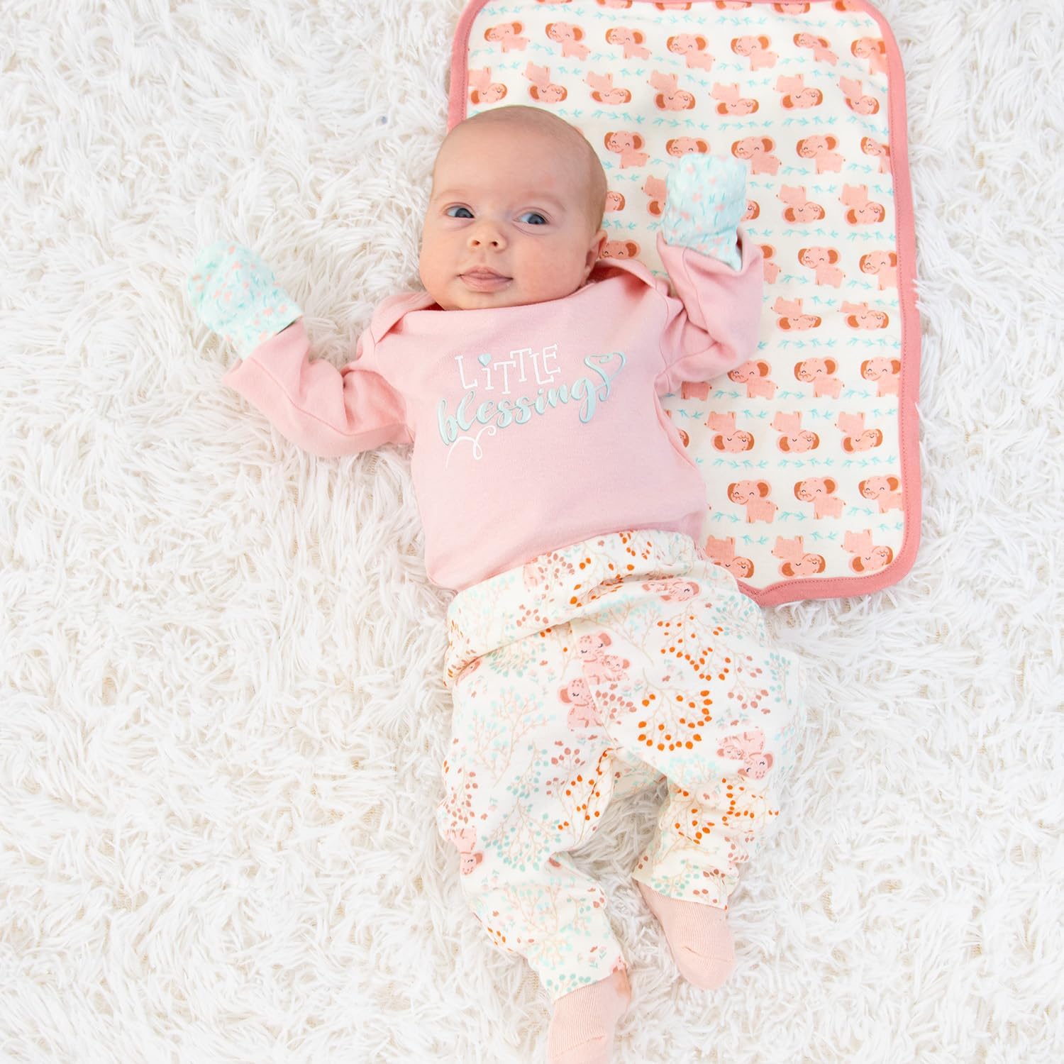 Perfect Layering Set for Little Girls - Floral Elephant Design