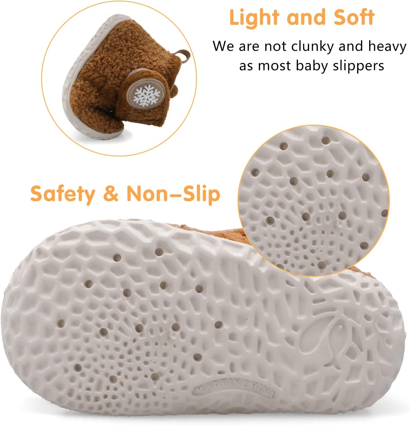 Warm Non-Slip Baby Booties for Walkers