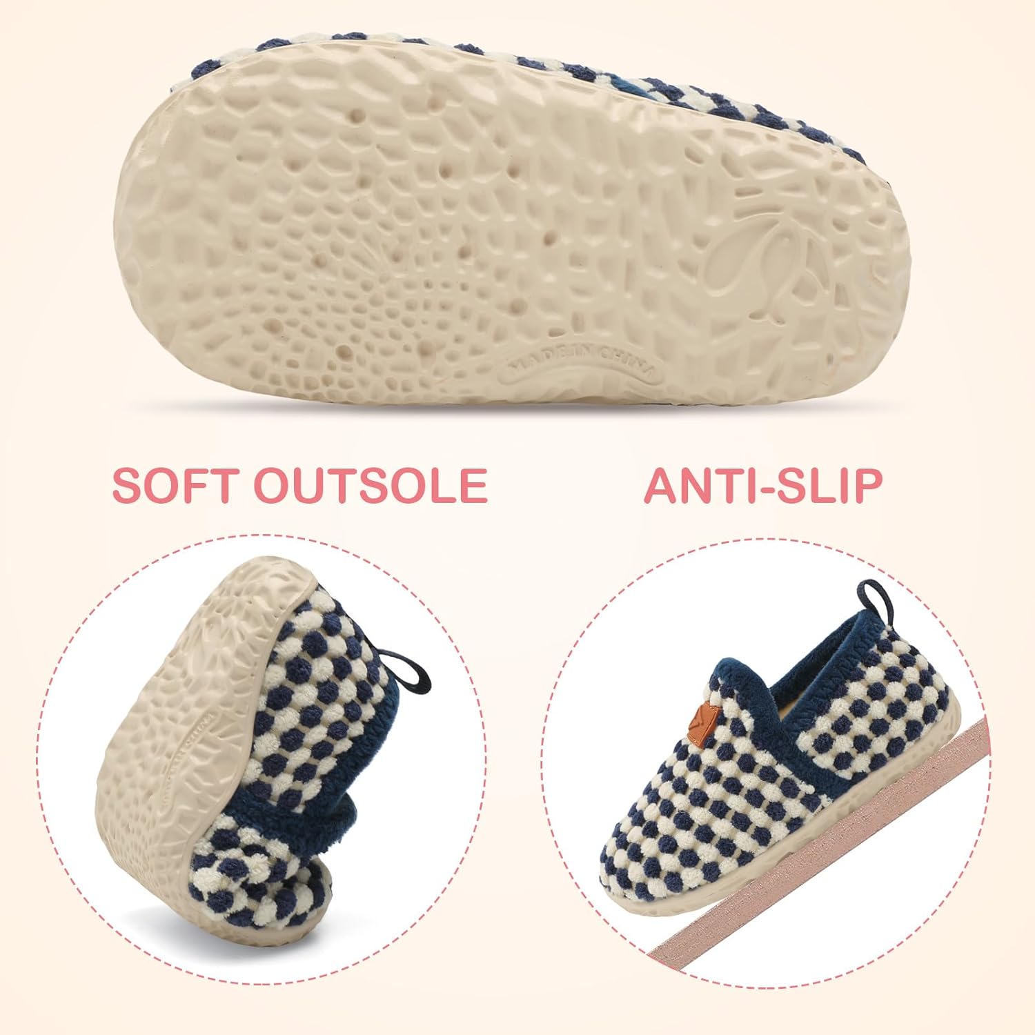 Lefflow Toddler Slippers for Boys Girls Lightweight Comfortable