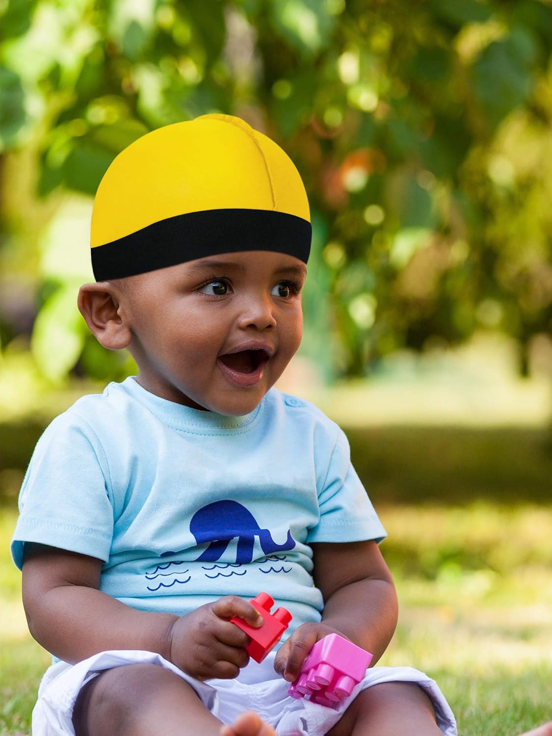6-Piece Kids Satin Wave Caps