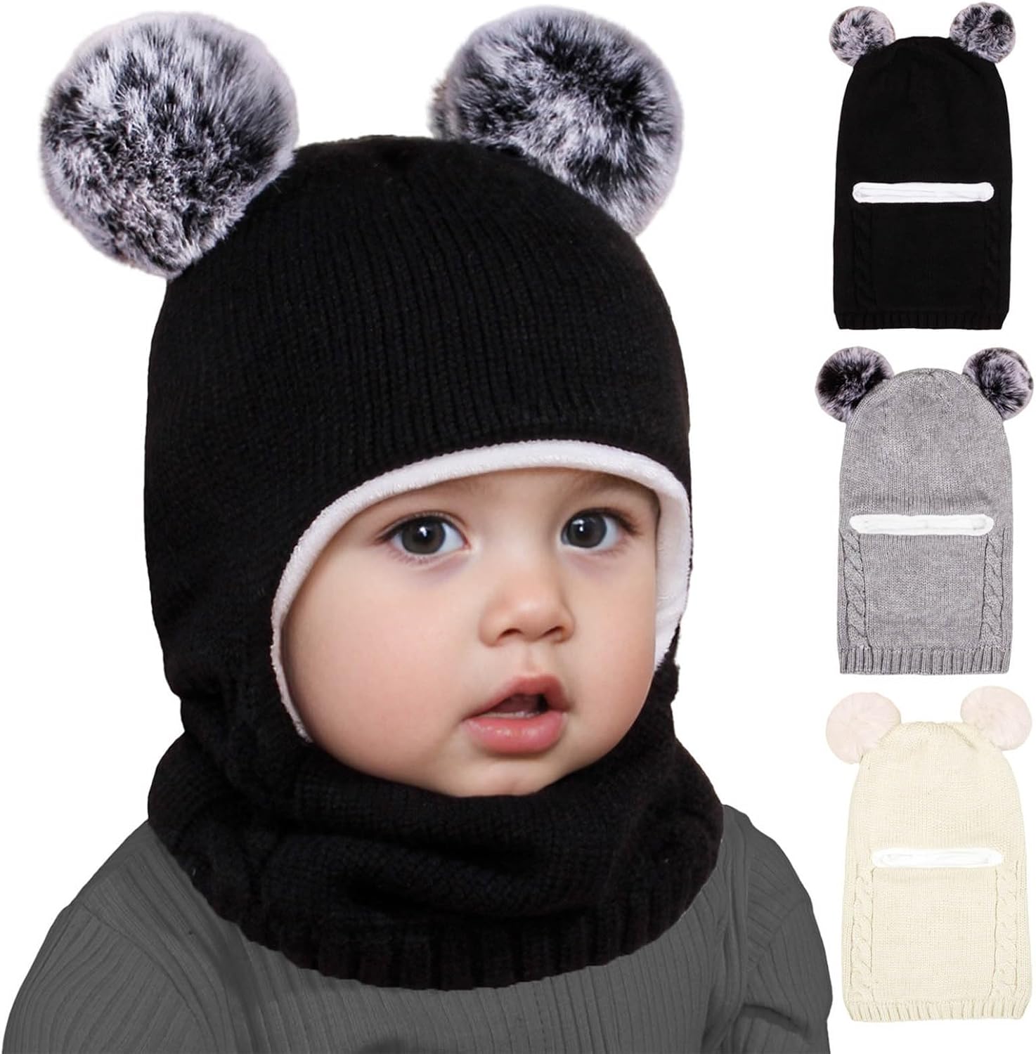 Winter Infant Balaclava Beanie Set for Kids