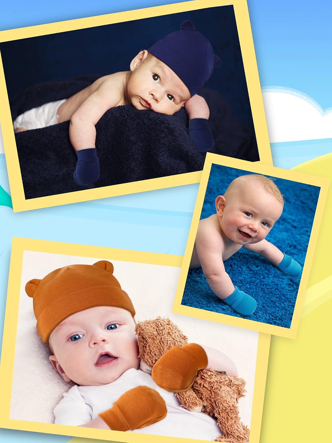 Geyoga Baby 12-Piece mittens set for 0-12 Months