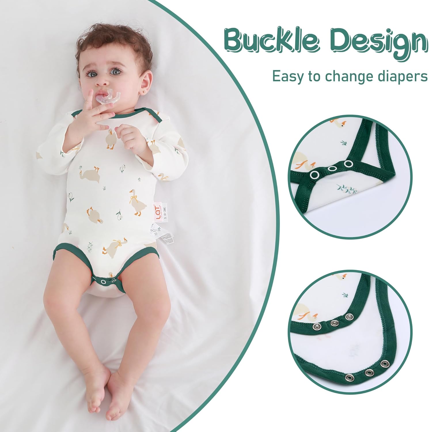DYSET Lat Lee Town Unisex Romper Set for Baby