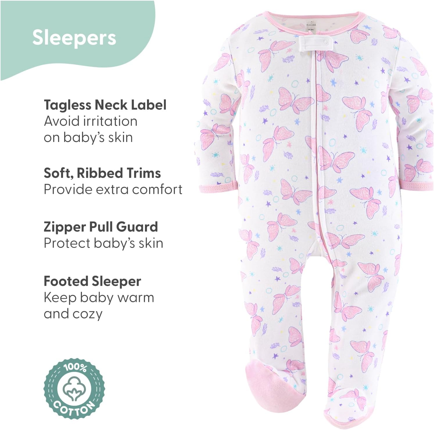 The Peanutshell Baby Layette Gift Set for Baby Girls - Purple Butterfly